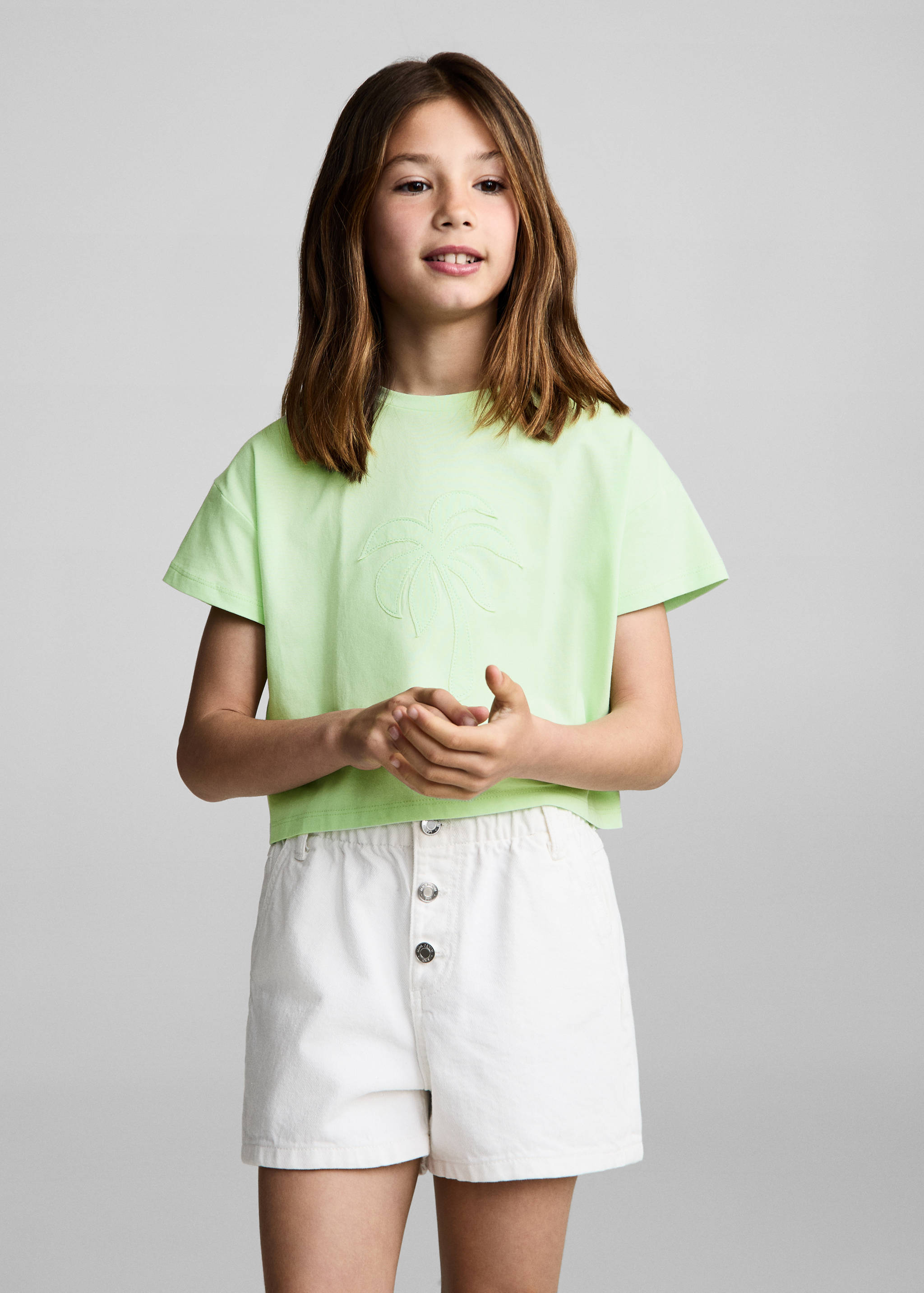 Palm tree crossed back t-shirt - Medium plane