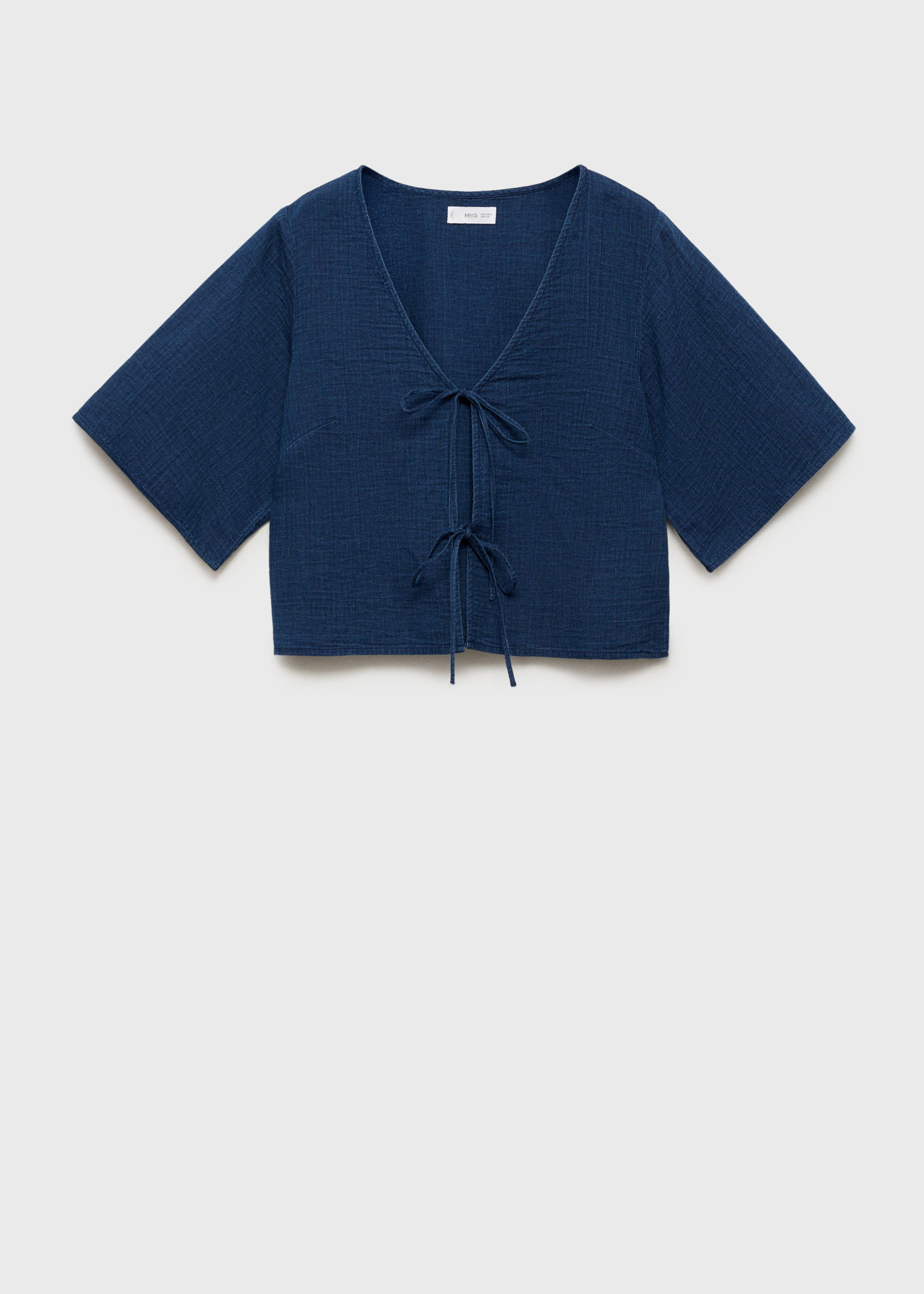 Flowy denim top with bows - Article without model