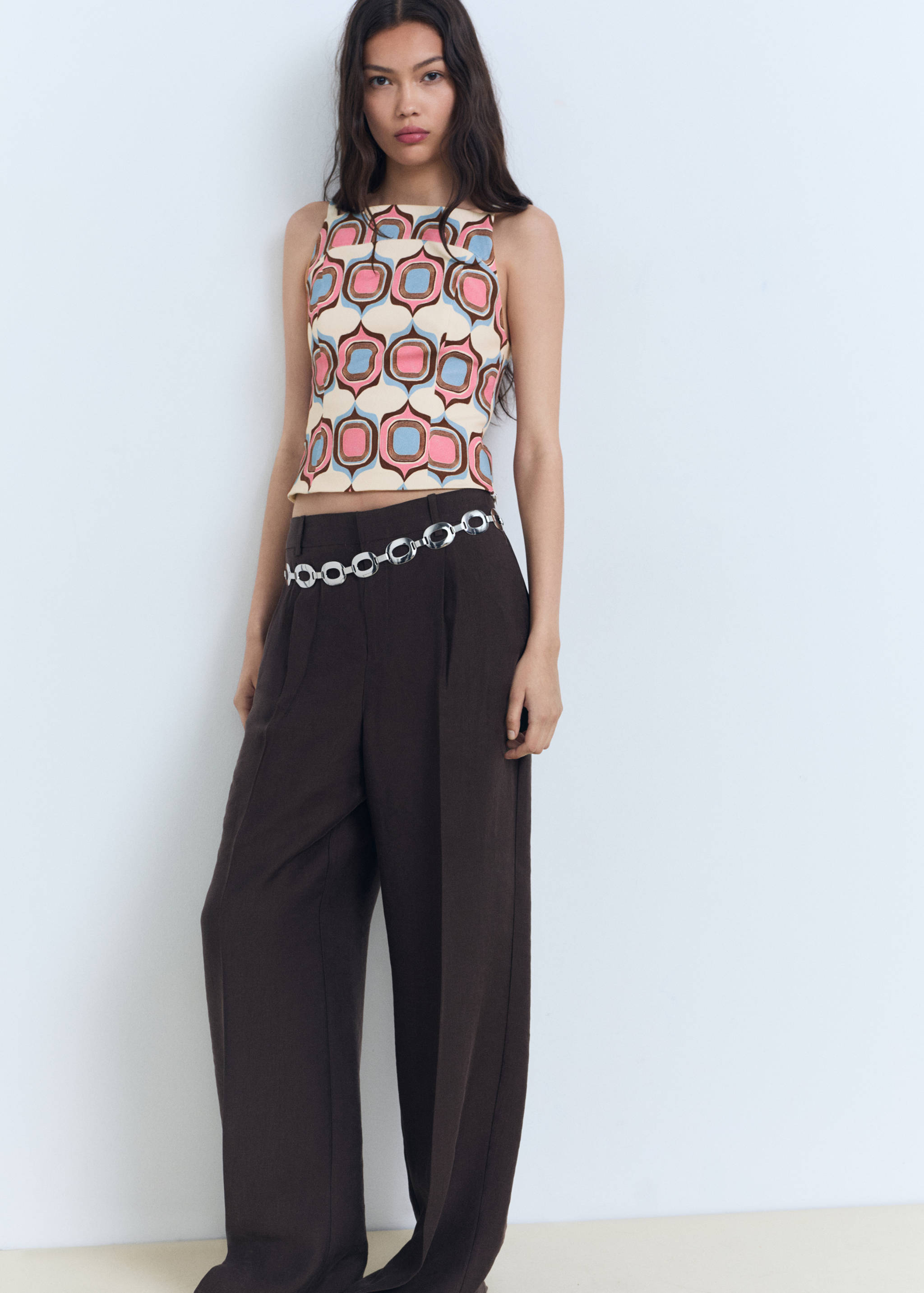 Top com gola de barco estampado - Pormenor do artigo 1