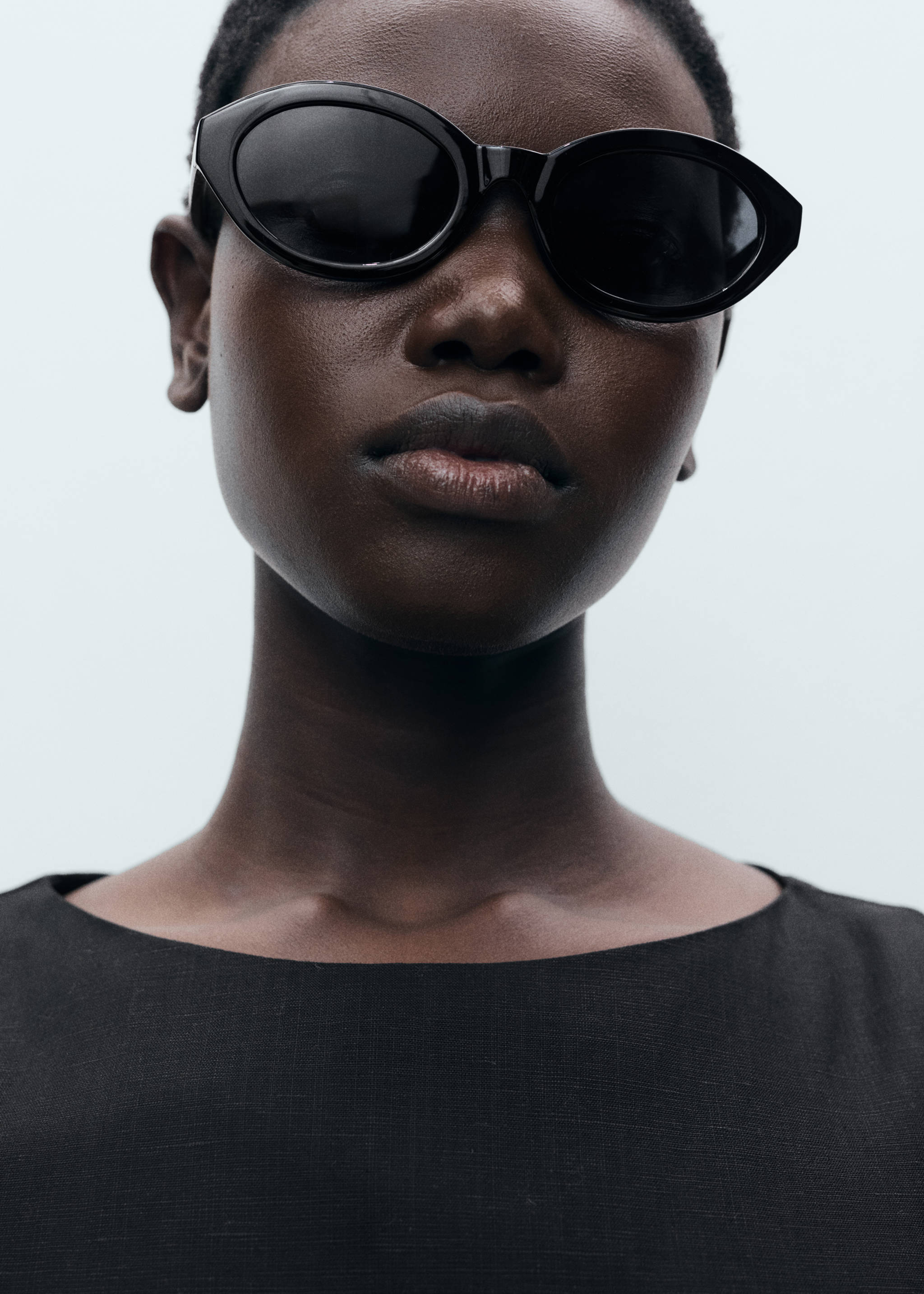 Robe en lin mélangé à plis - Détail de l'article 1