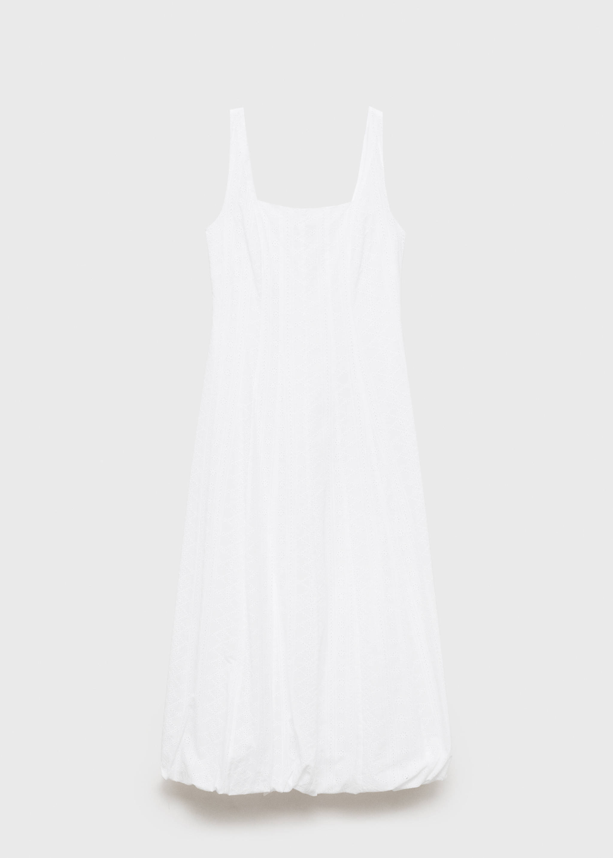 Embroidered dress with puffed hem - Article without model