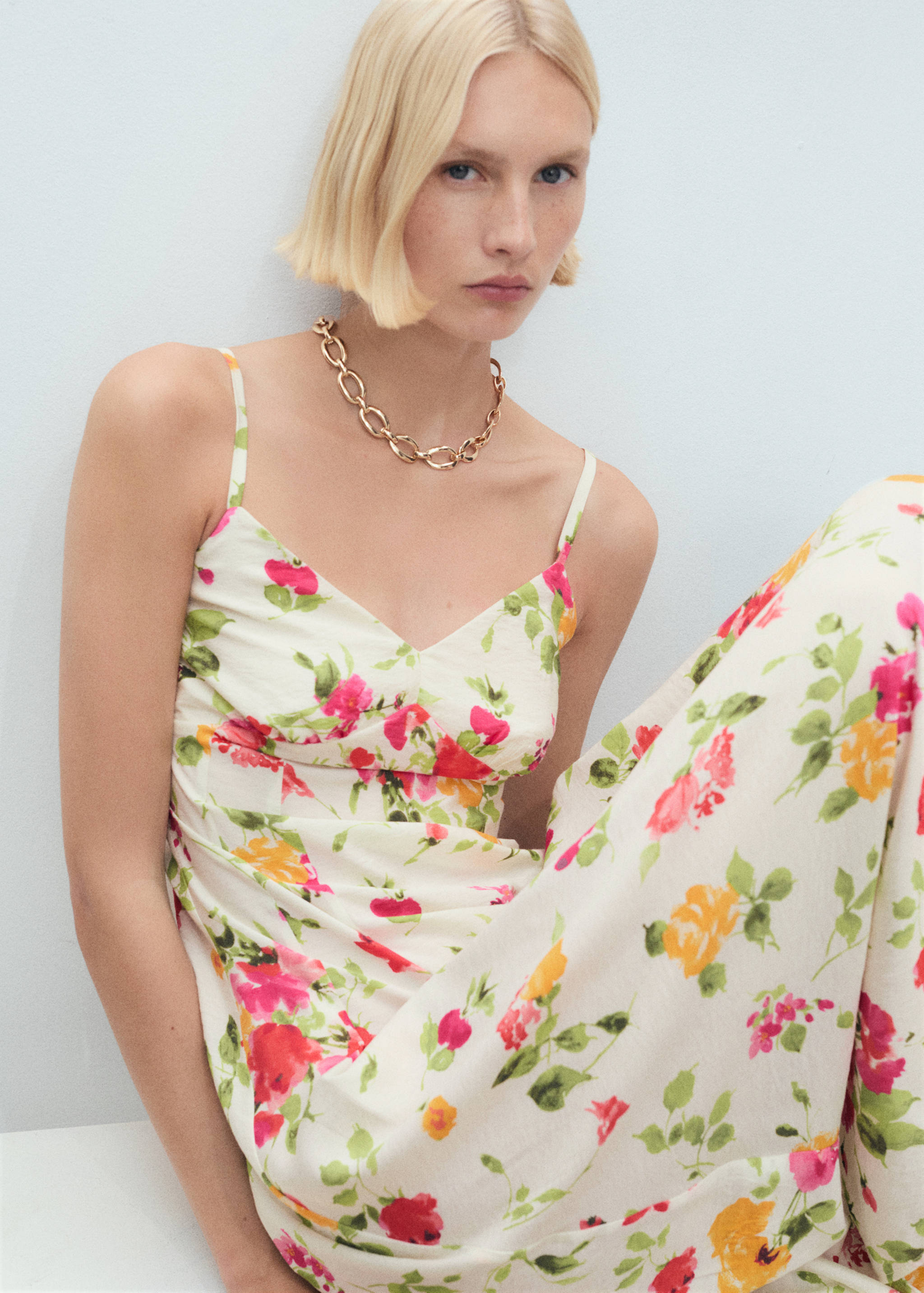 Φόρεμα εβαζέ με φλοράλ σχέδιο - Λεπτομέρεια του προϊόντος 2