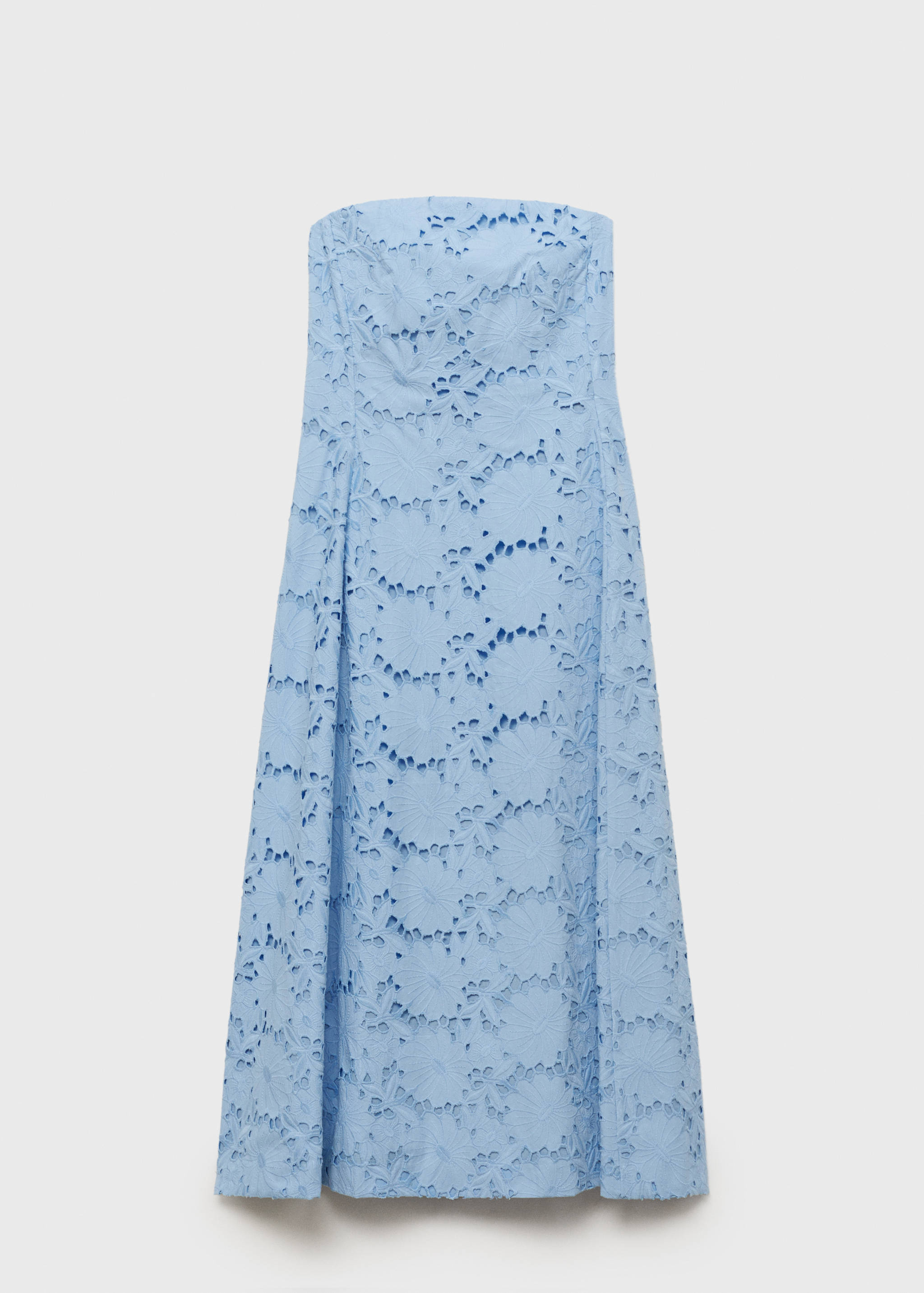 English embroidered strapless dress - Article without model