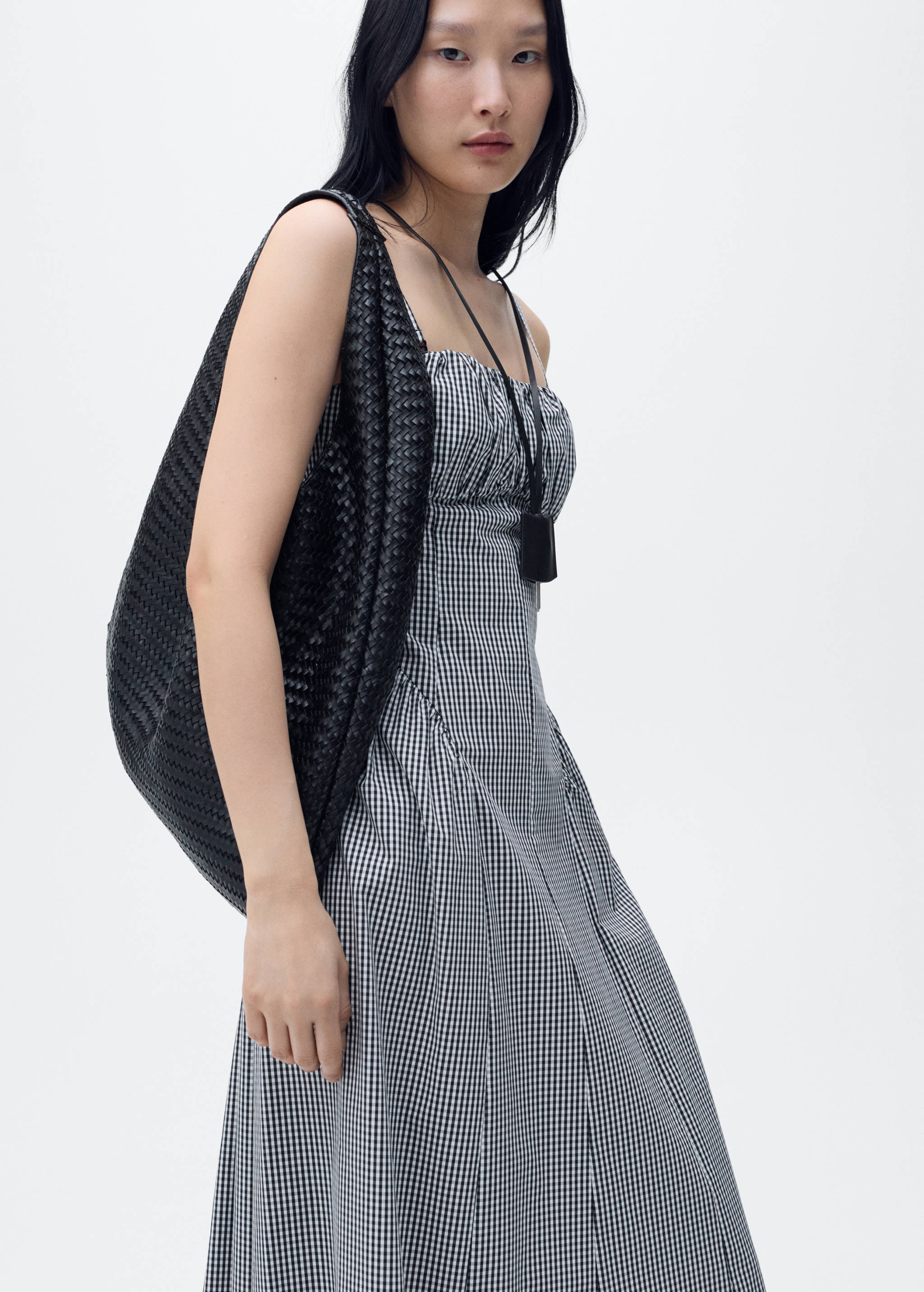 Robe midi imprimé à carreaux vichy - Détail de l'article 2