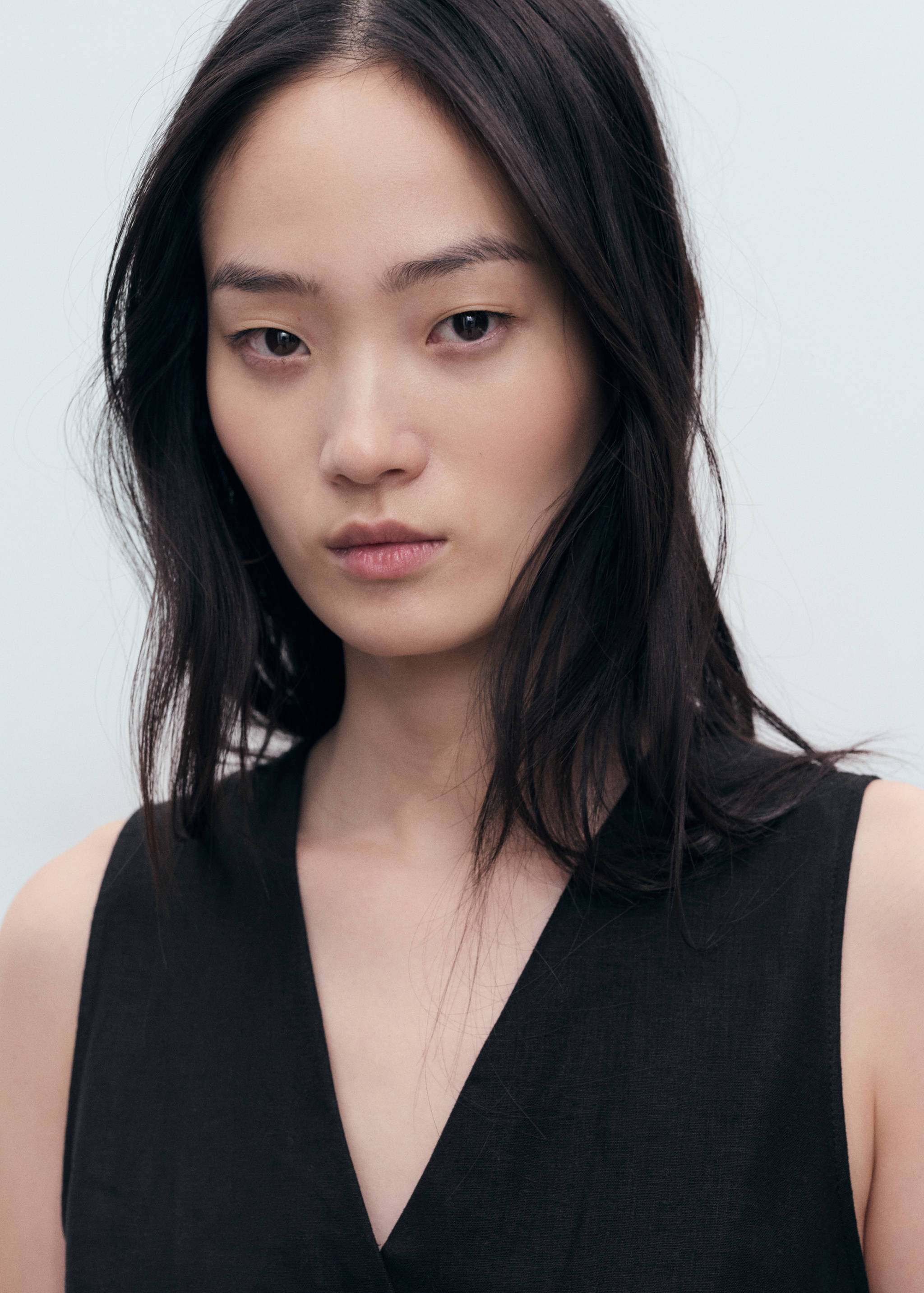 Lniana sukienka midi z paskiem - Szczegóły artykułu 1