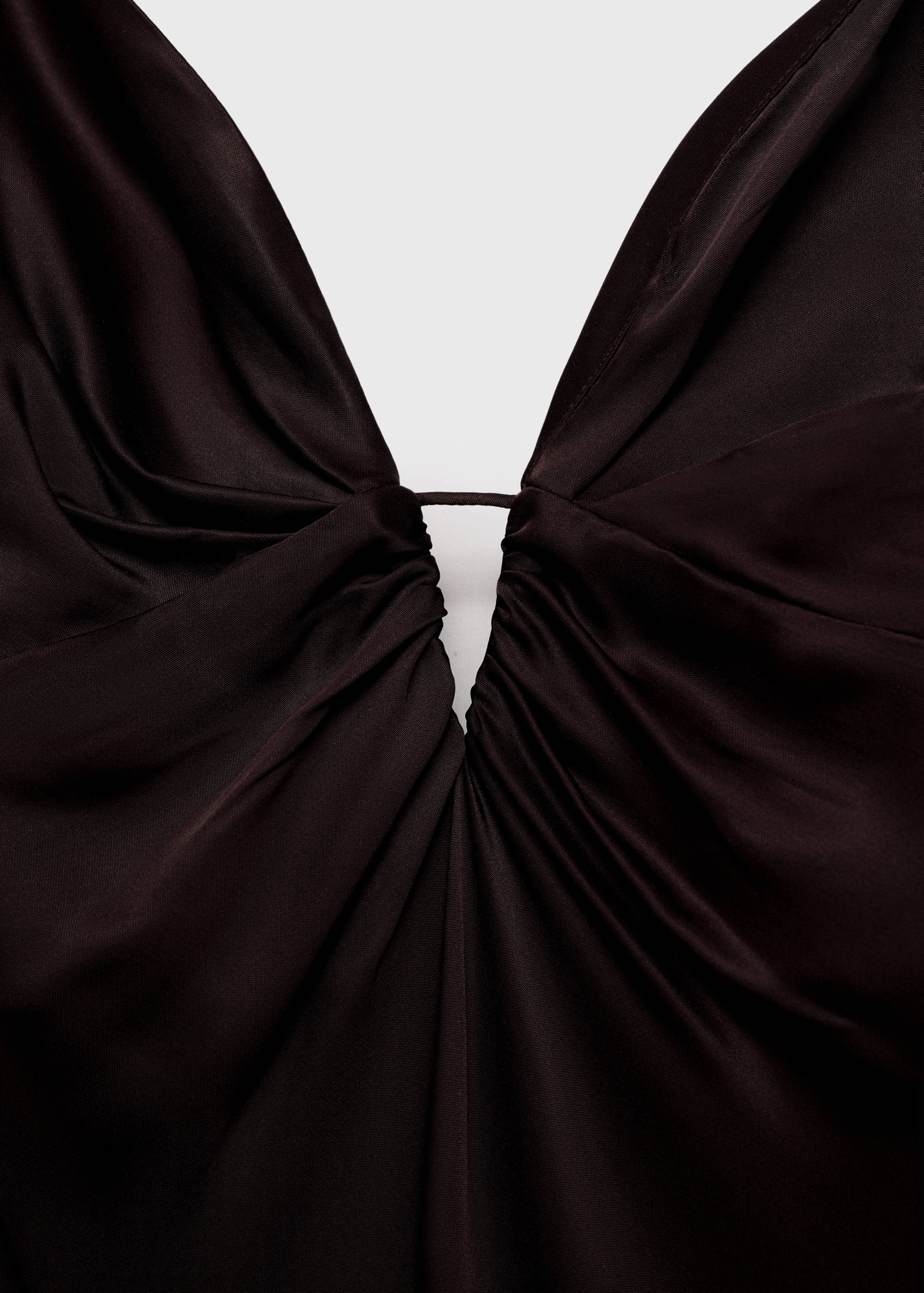 V-neck satin dress - Details of the article 8