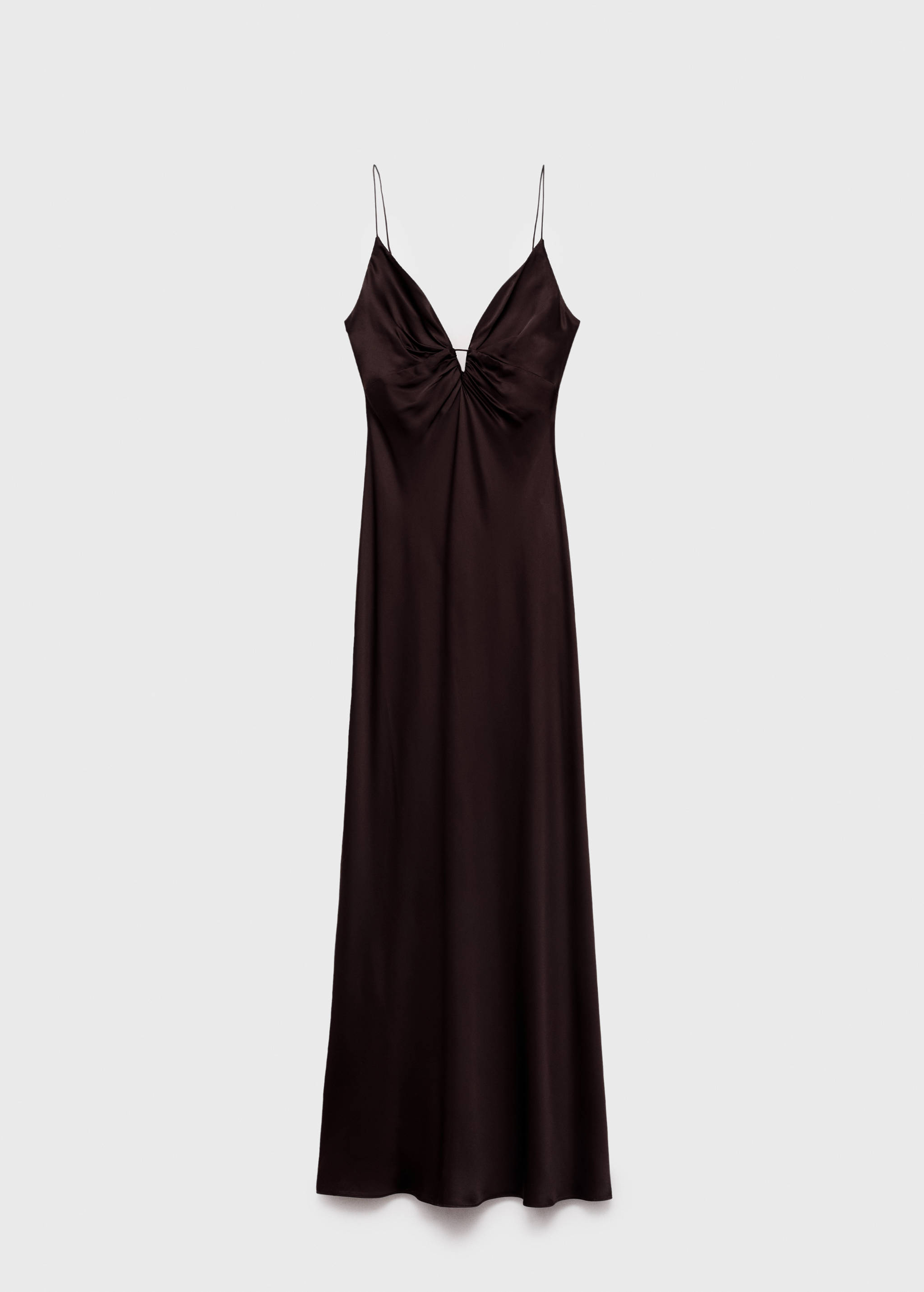 Vestido satinado escote pico - Artículo sin modelo