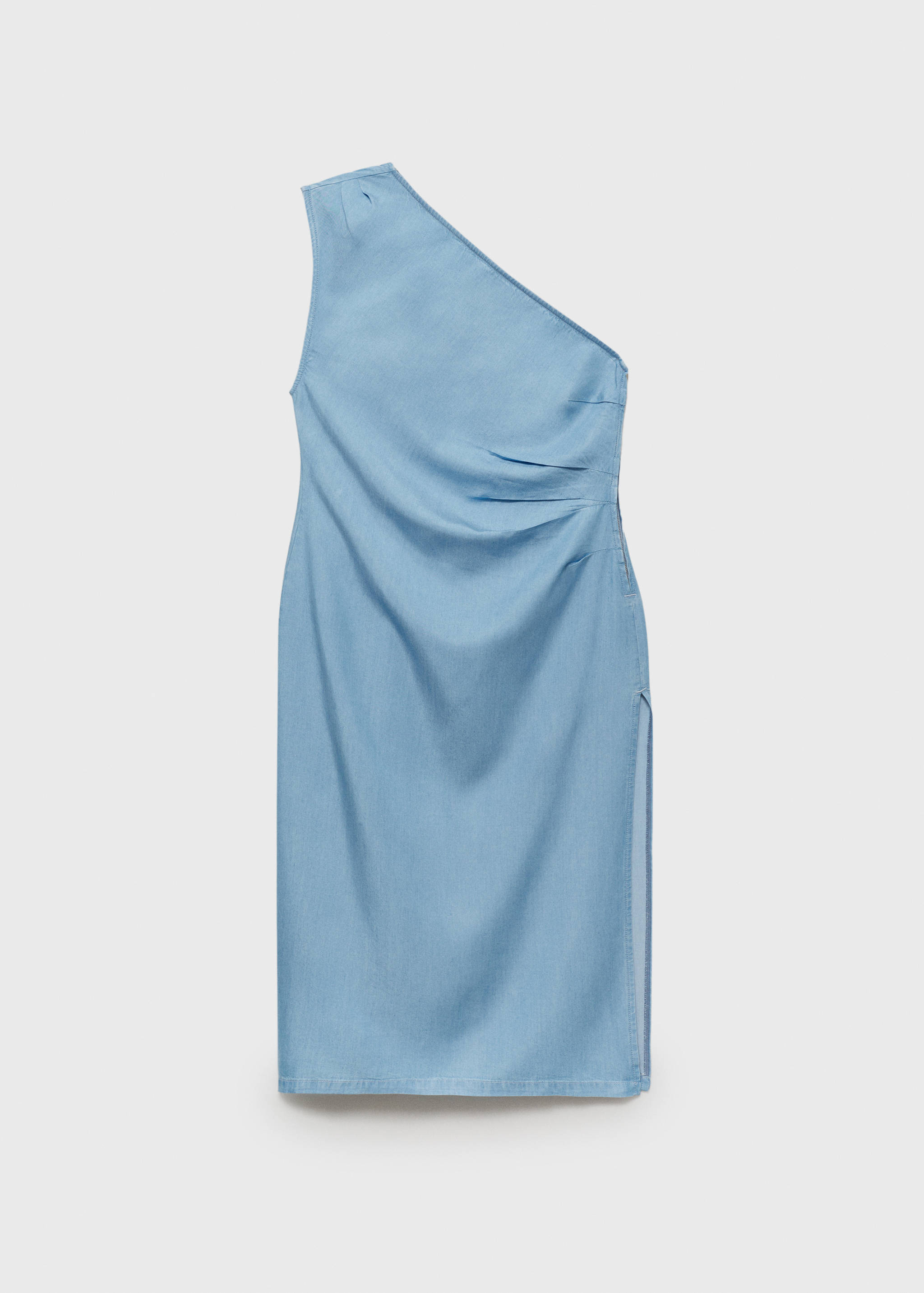 Draped asymmetrical lyocell dress - Article without model
