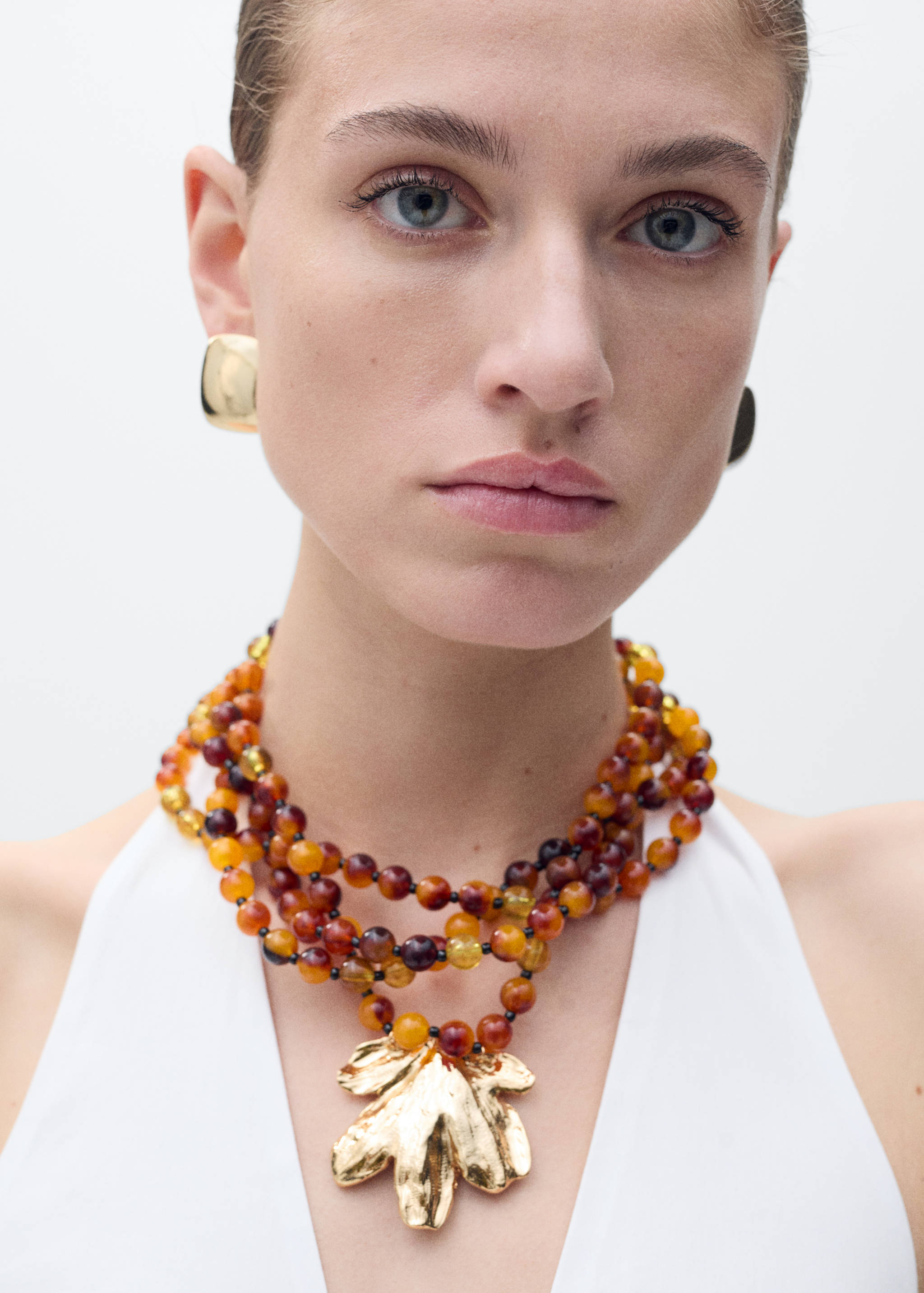 Midiklänning i bomull med halterneck - Detaljer om artikeln 1