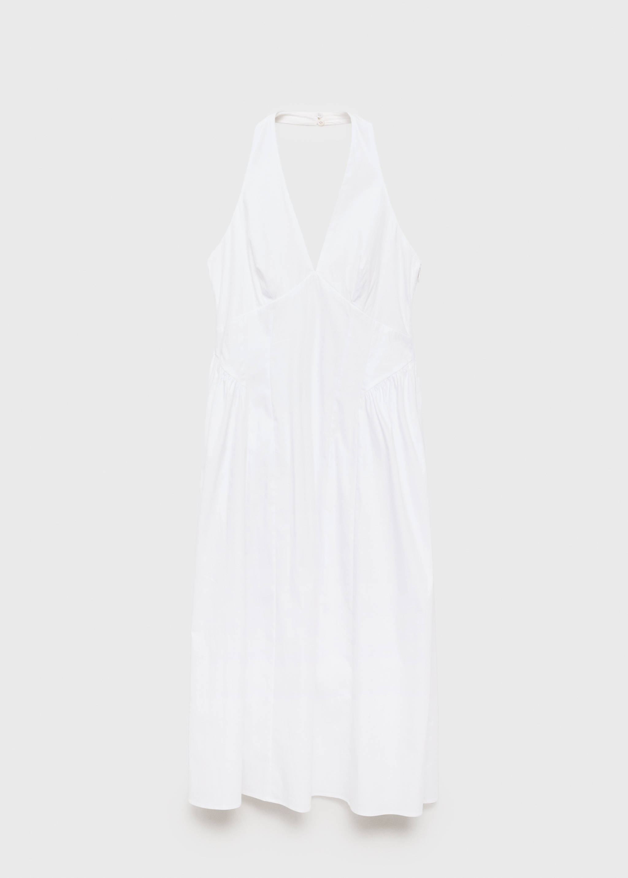 Midiklänning i bomull med halterneck - Artikel utan modell