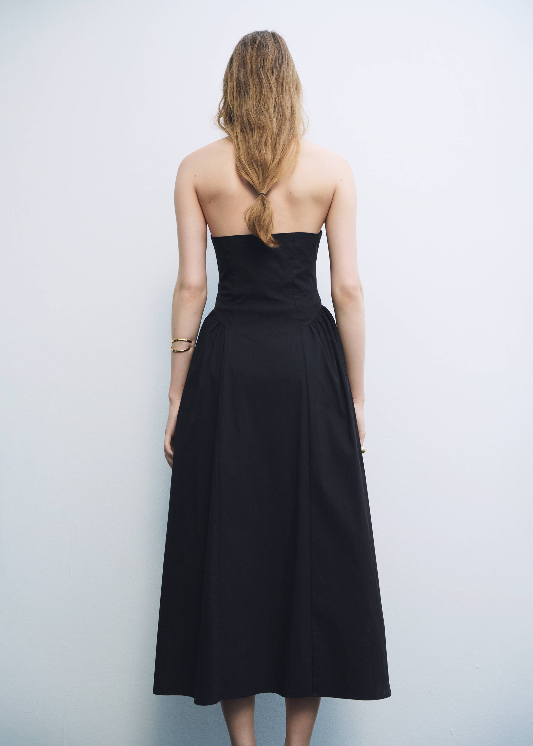 Vestido midi de algodão com gola halter - Pormenor do artigo 9