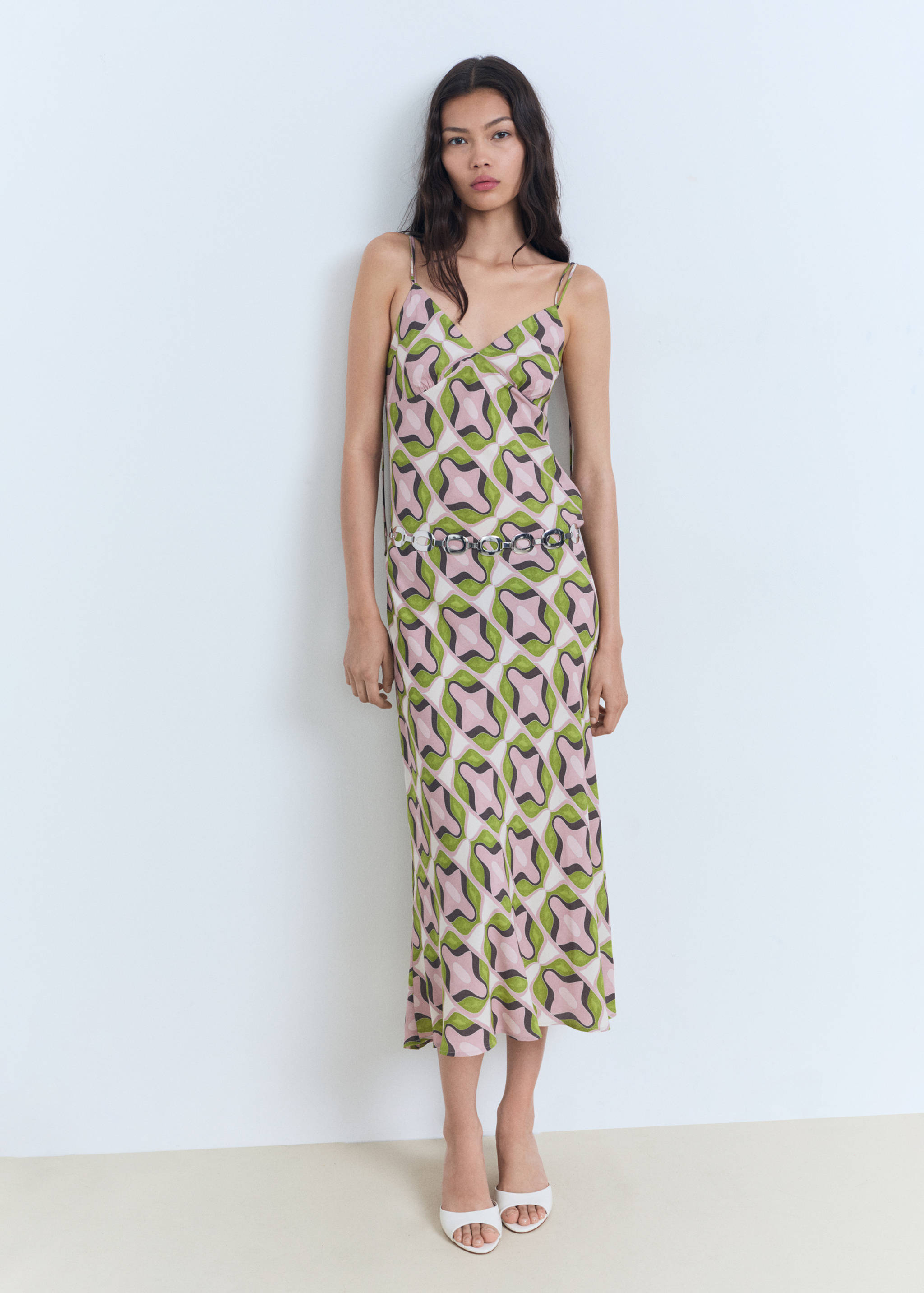Abstract-print midi-dress - General plane