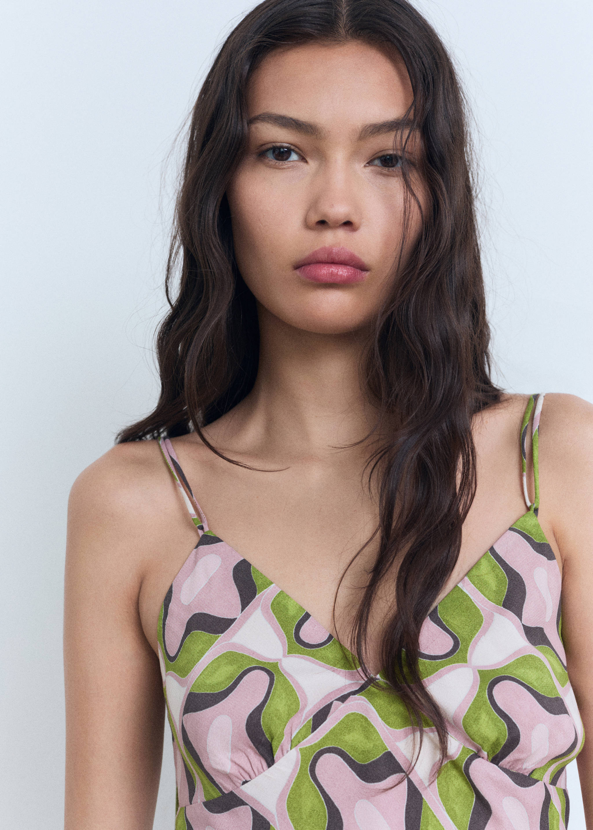 Abstract-print midi-dress - Details of the article 1