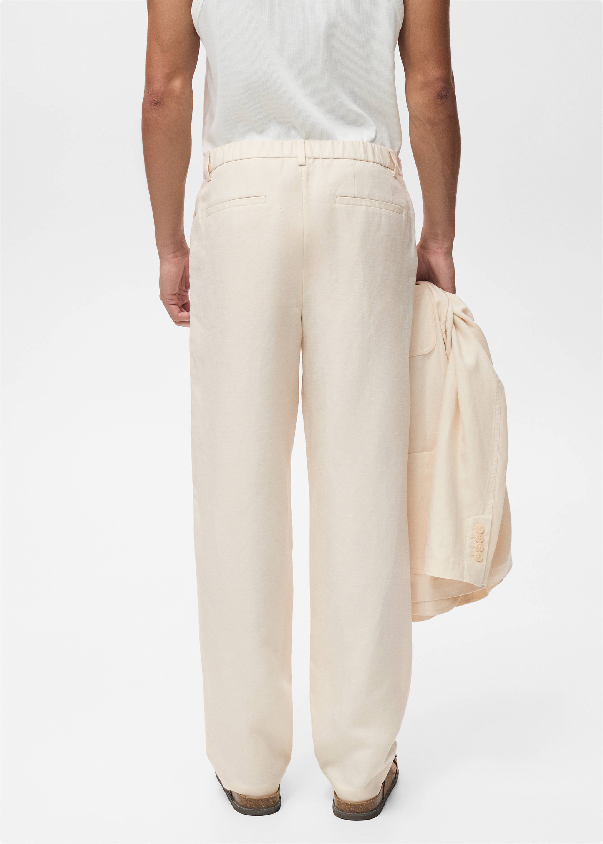 Linen-lyocell blend suit pants - Reverse of the article