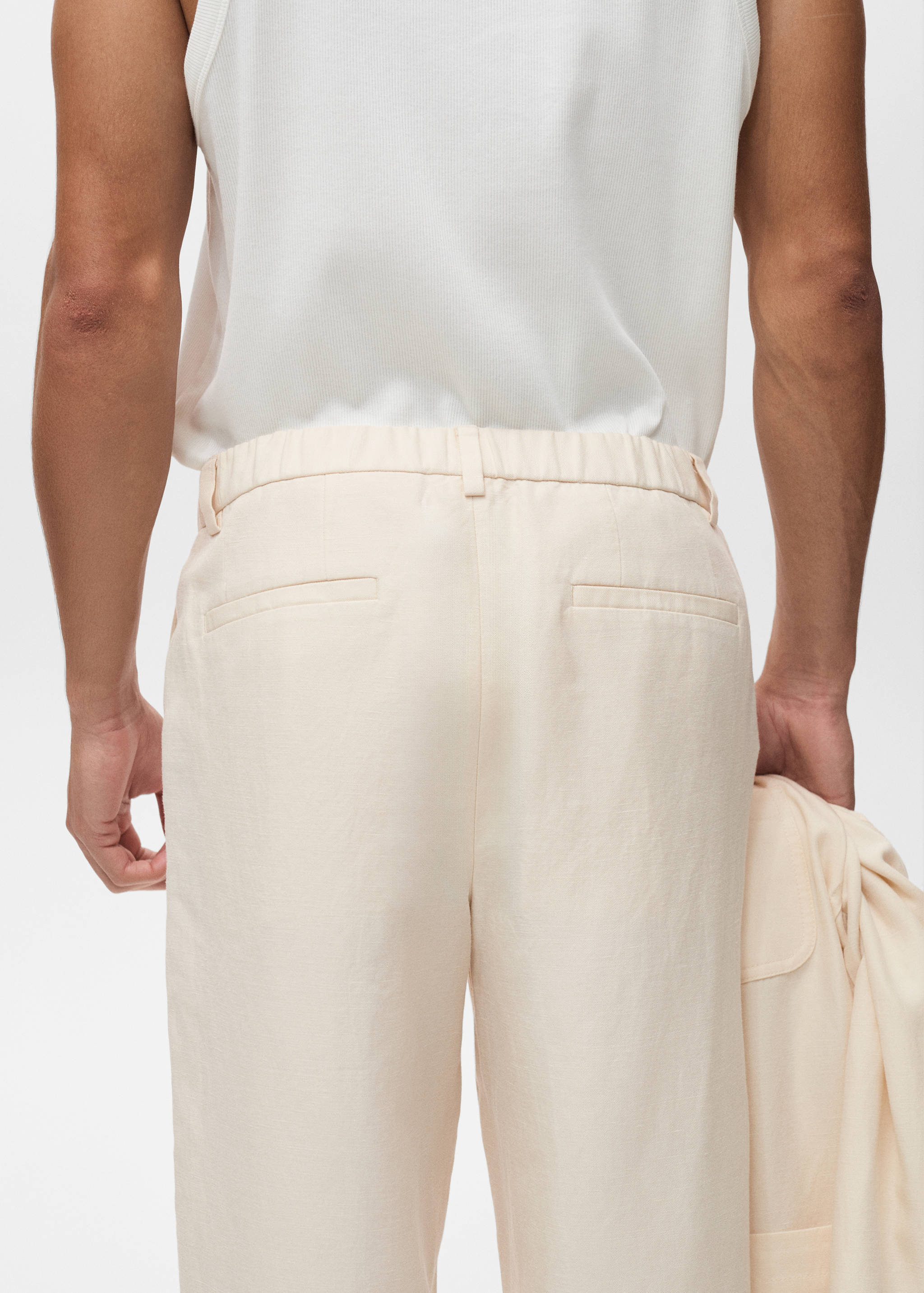 Linen-lyocell blend suit pants - Details of the article 6