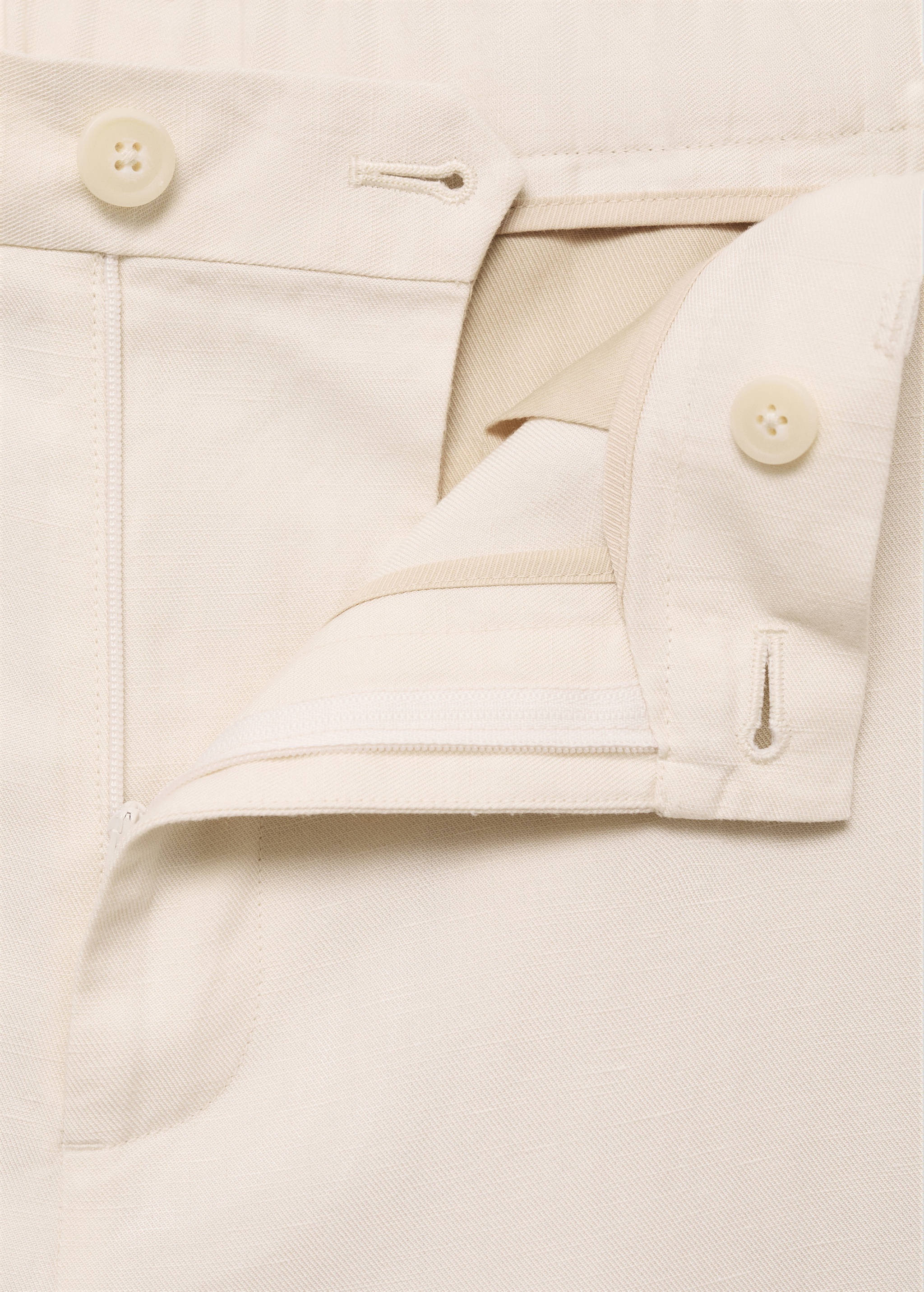 Linen-lyocell blend suit pants - Details of the article 0