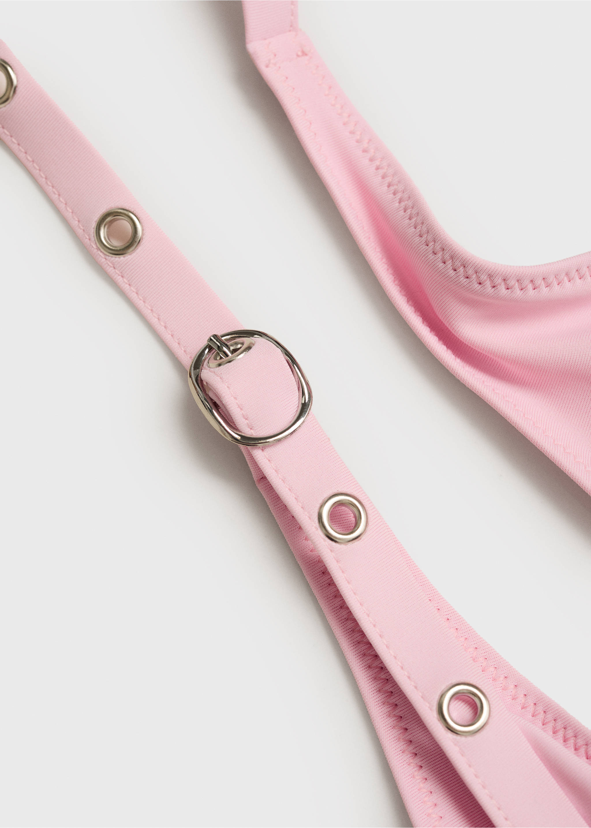 Tokalı delikli bikini üstü - Ürün detayı 8, Pembe. Ref: 87009211-00.