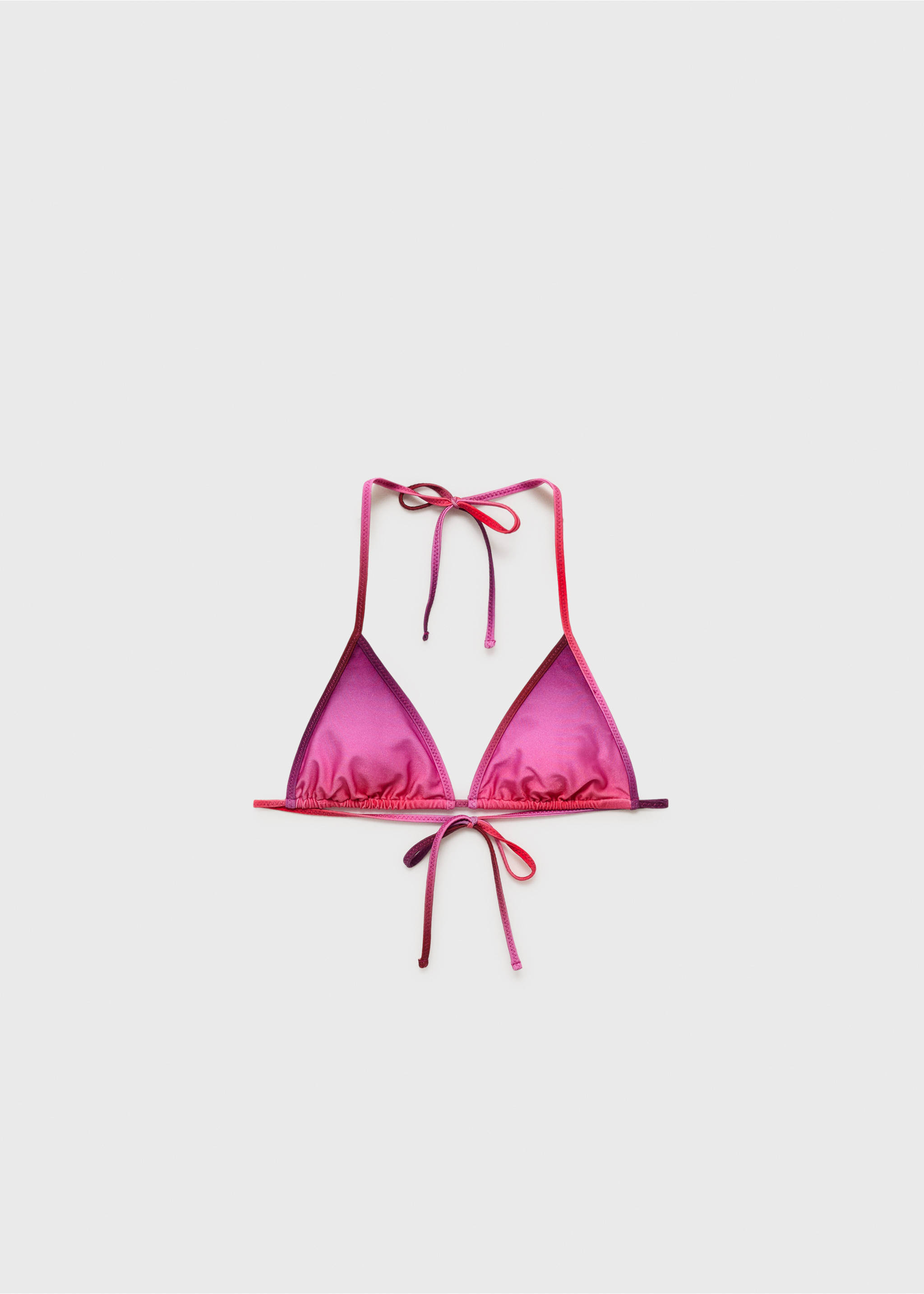 Parlak yüzeyli degrade bikini üstü - Modelsiz ürün, Fuşya. Ref: 87009217-00.