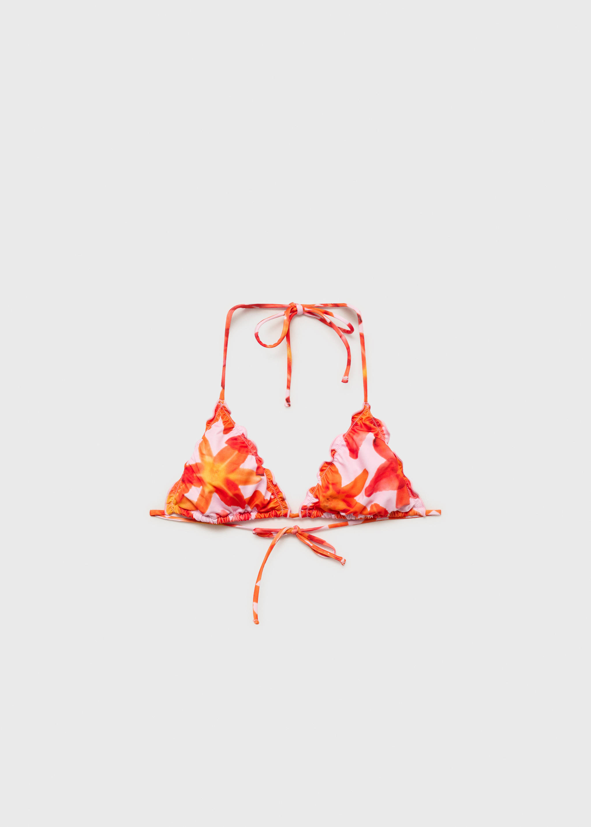 Top bikini triangular flores - Artículo sin modelo