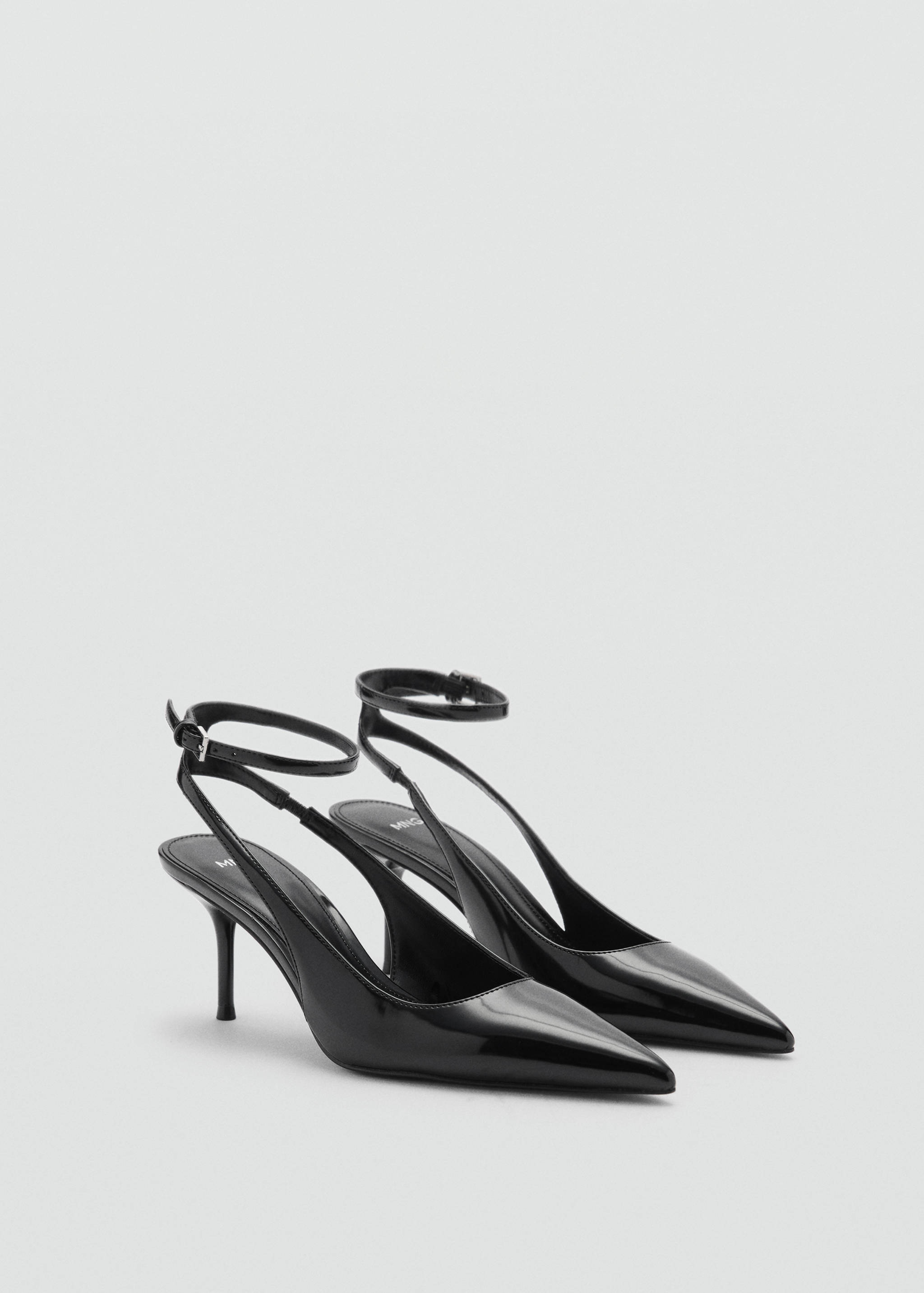 Patent-effect stiletto-heel shoes - Medium plane