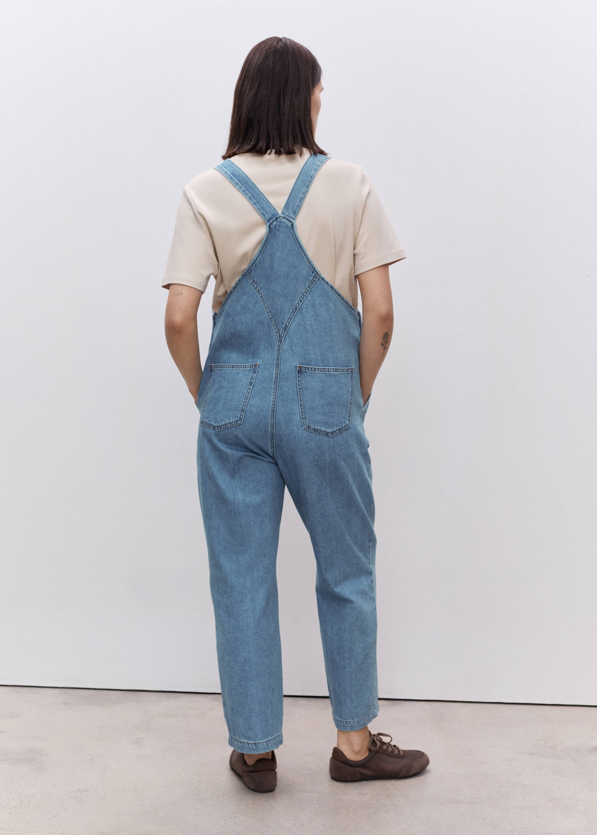 Maternity denim dungarees - Reverse of the article