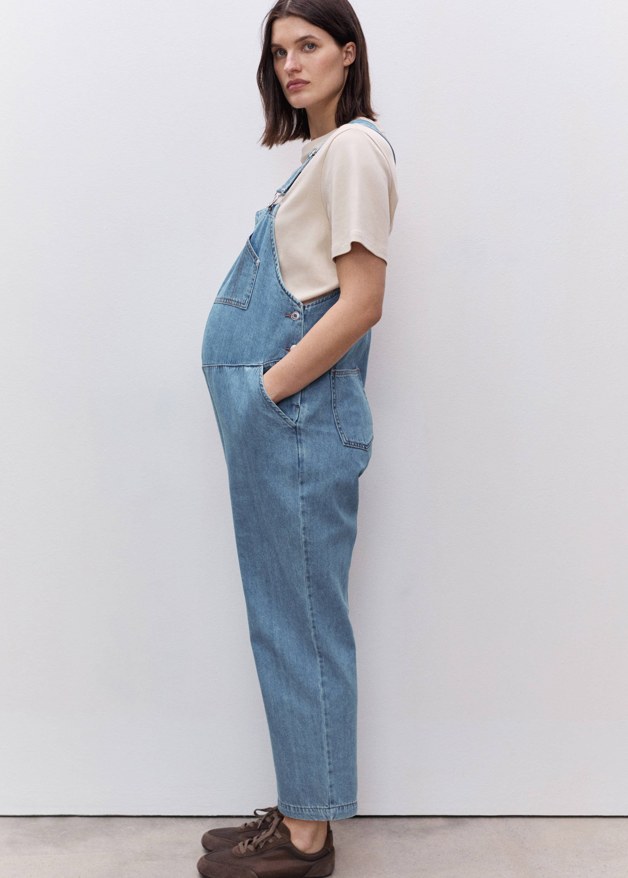 Maternity denim dungarees - Details of the article 2