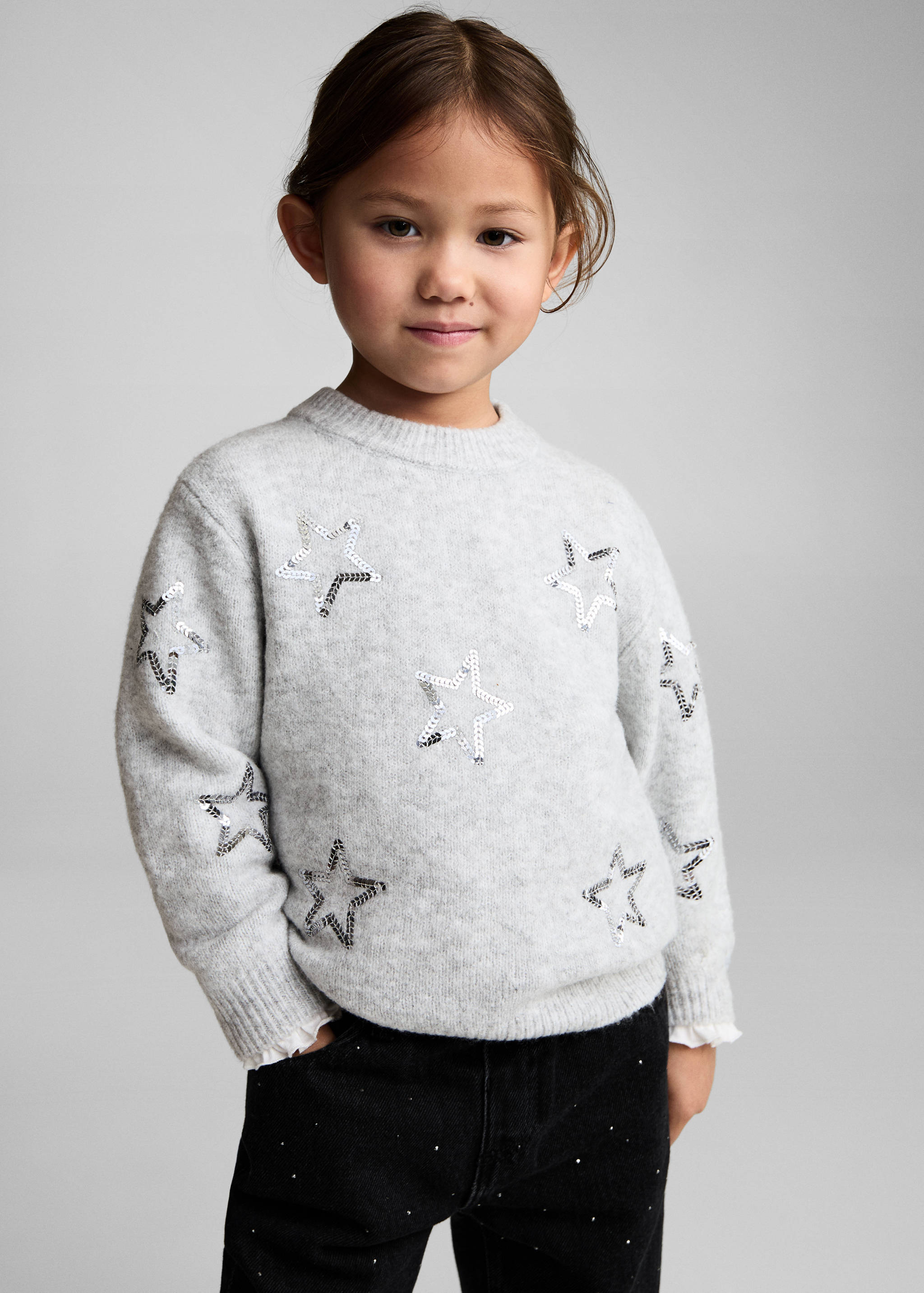 Glitter paperbag jeans - Medium plane