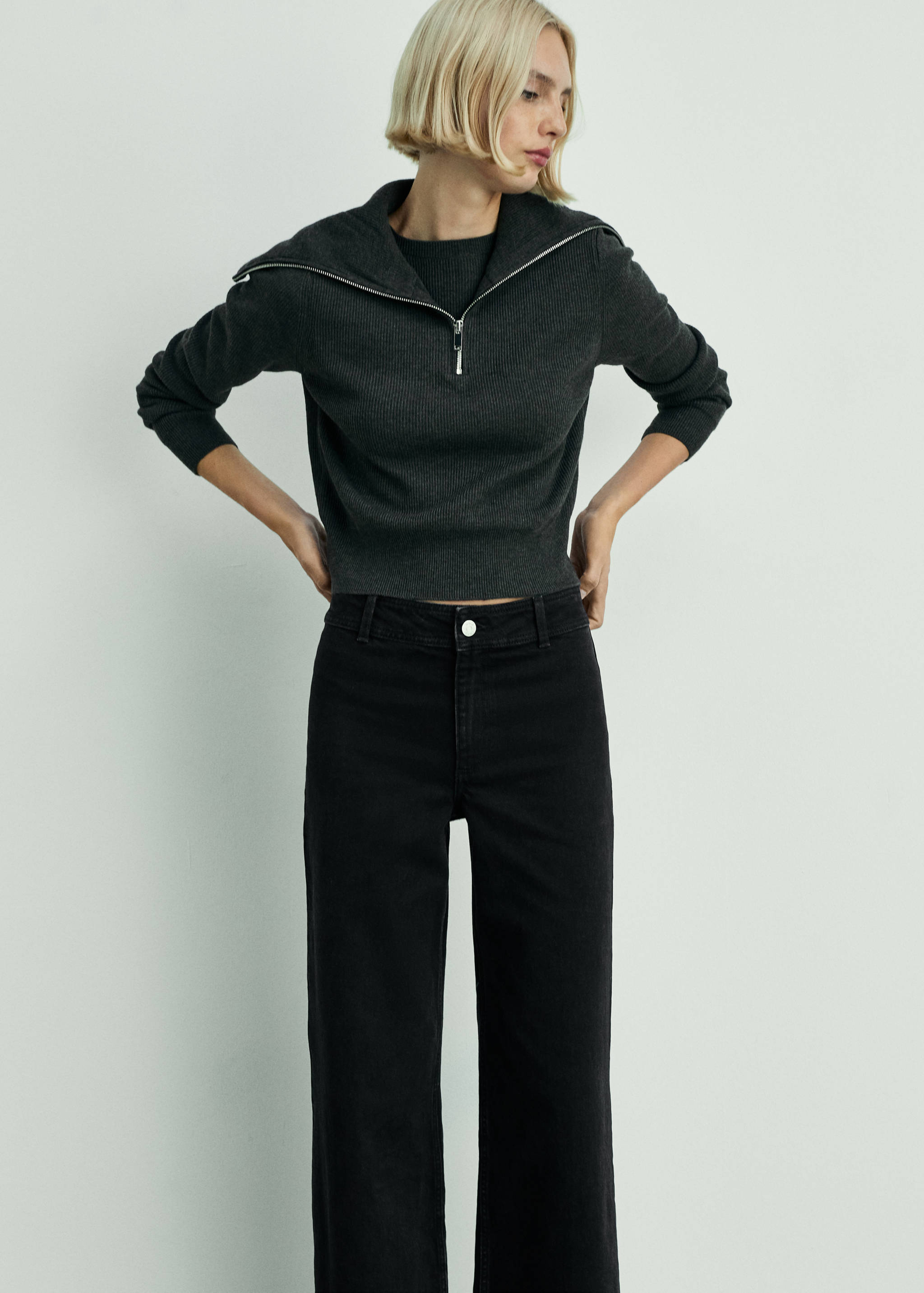 Jean style jupe-culotte Catherin taille haute - Détail de l'article 1