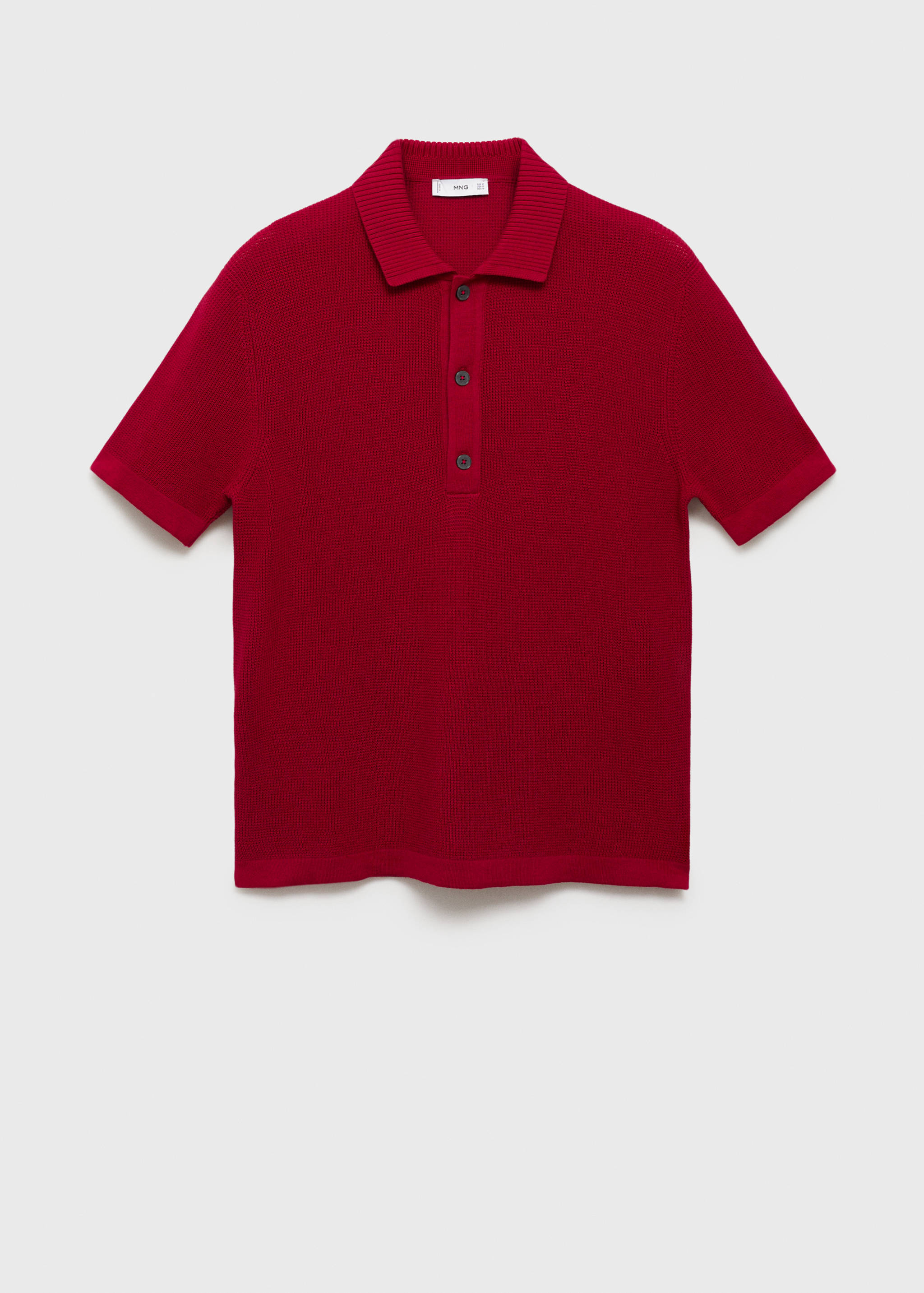 100% cotton knitted polo shirt - Article without model