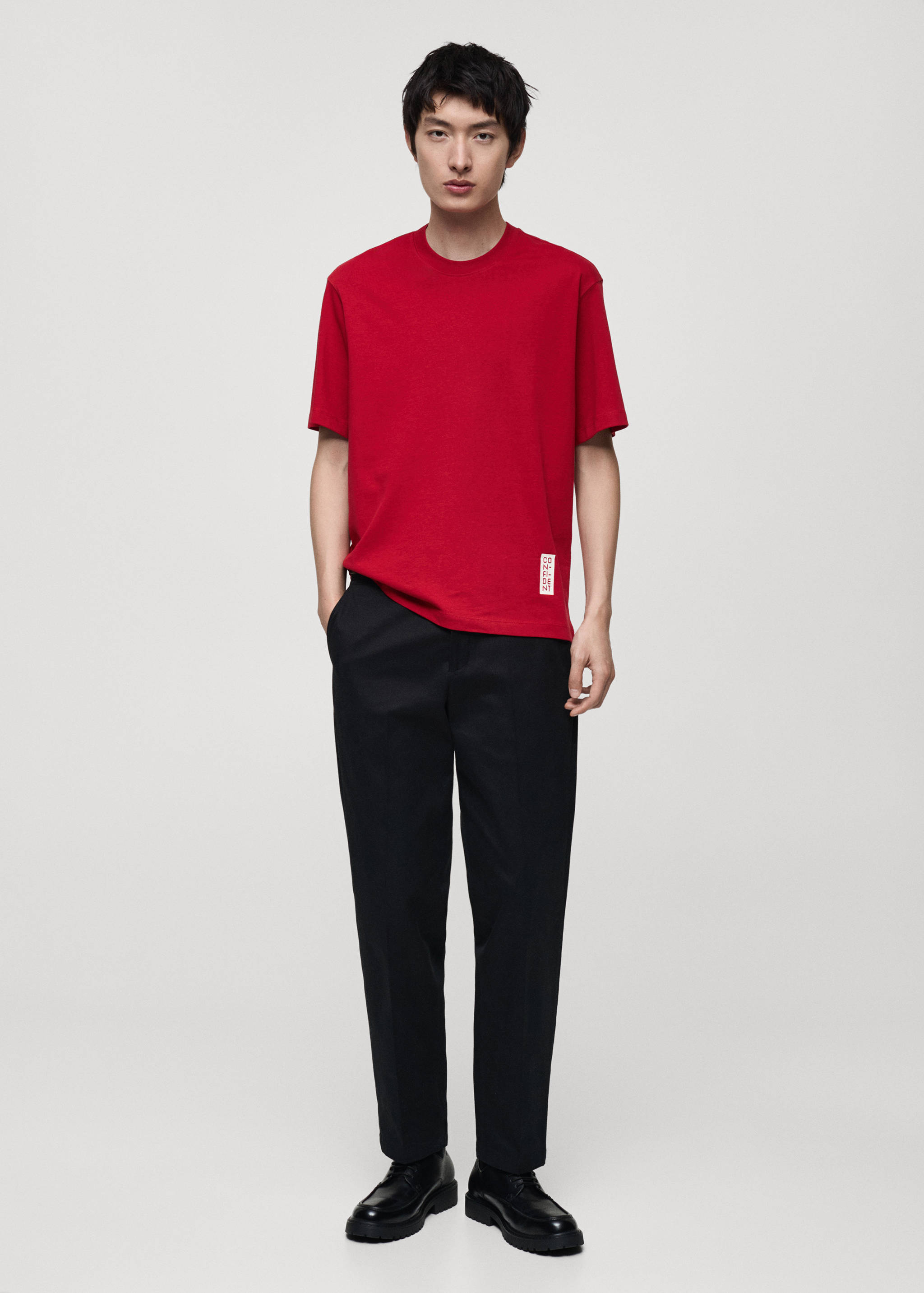 Camiseta 100% algodón estampado texto - Plano general