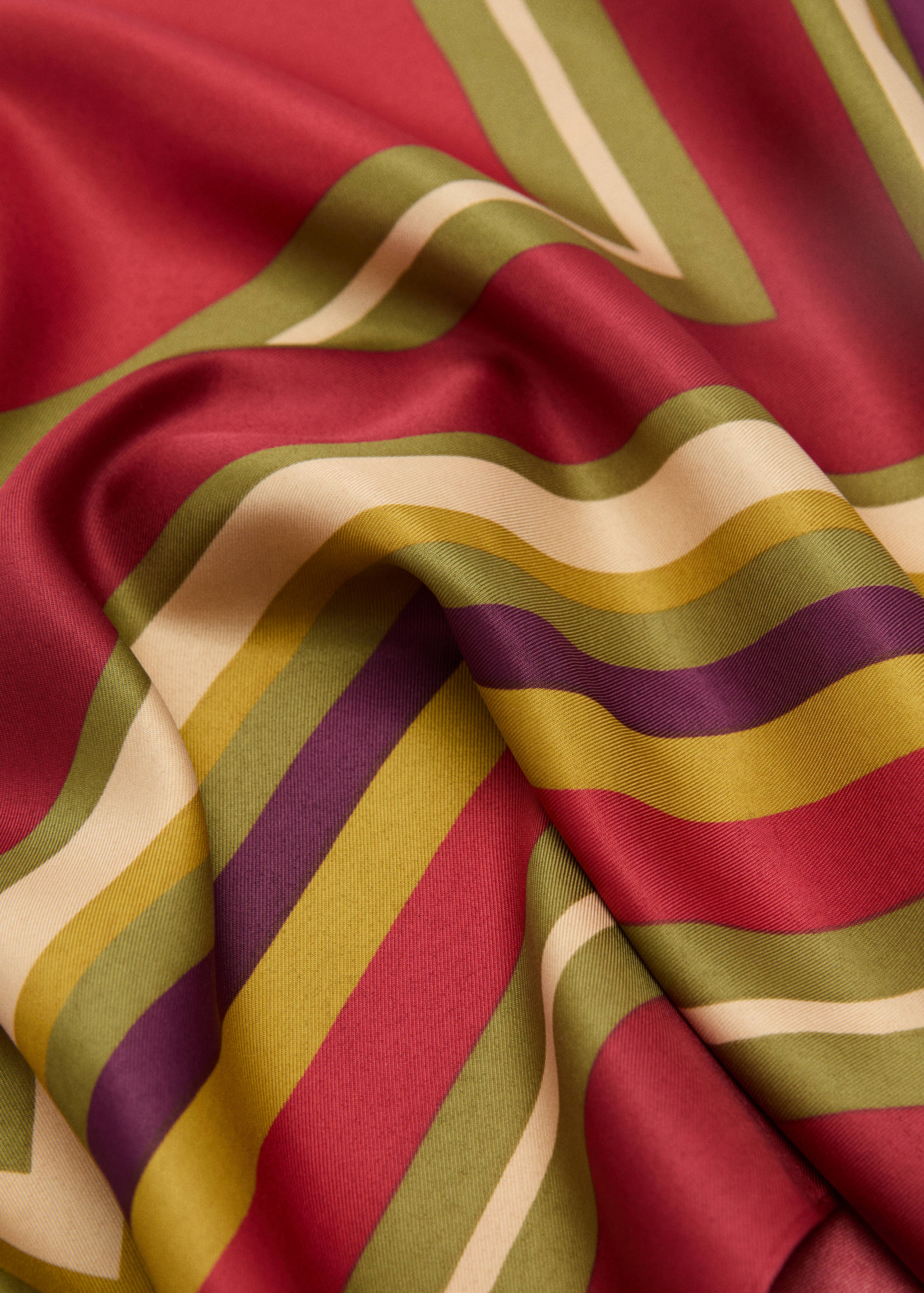 几何印花方巾 - null