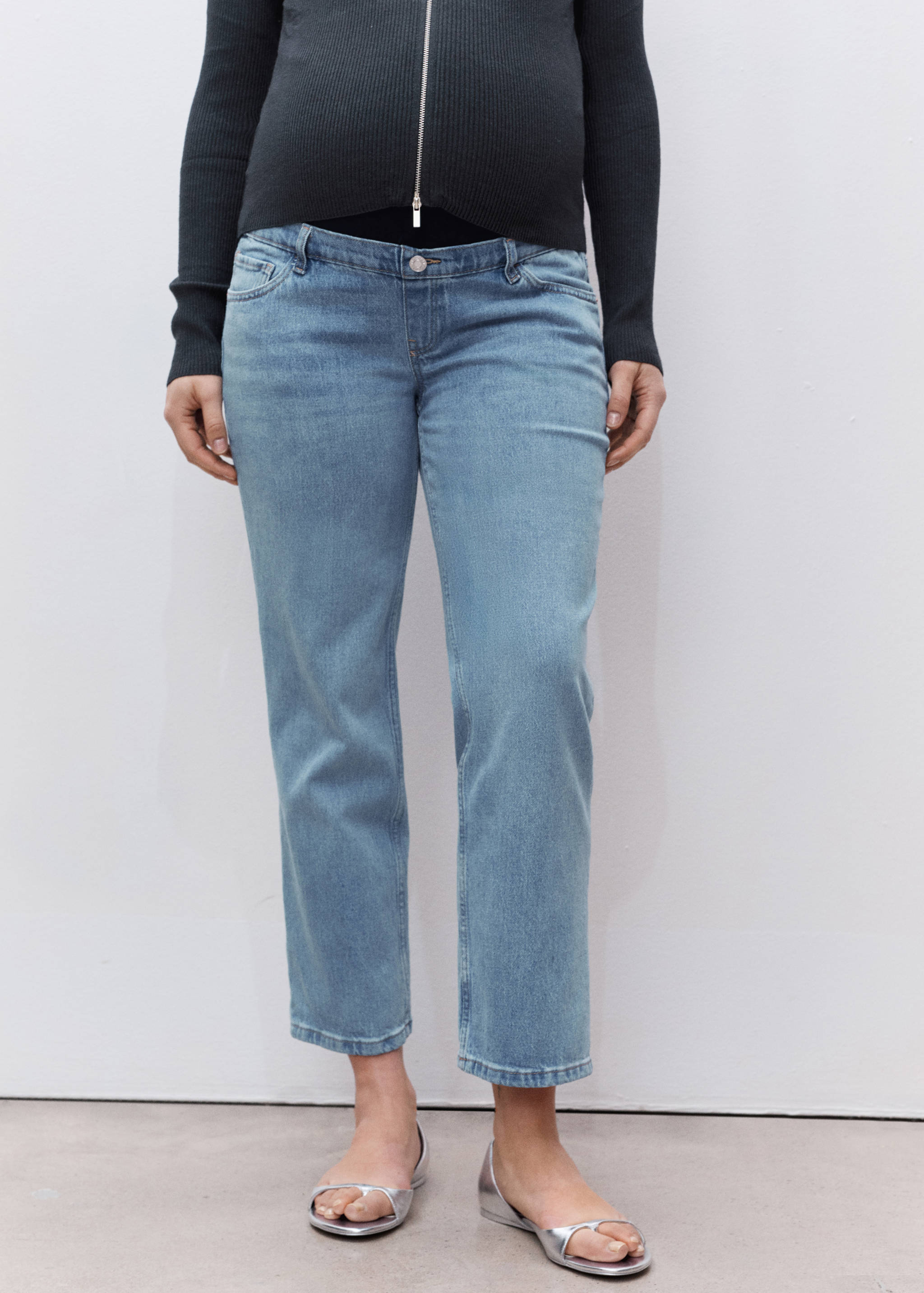 Maternity Straight Jeans - Medium plane