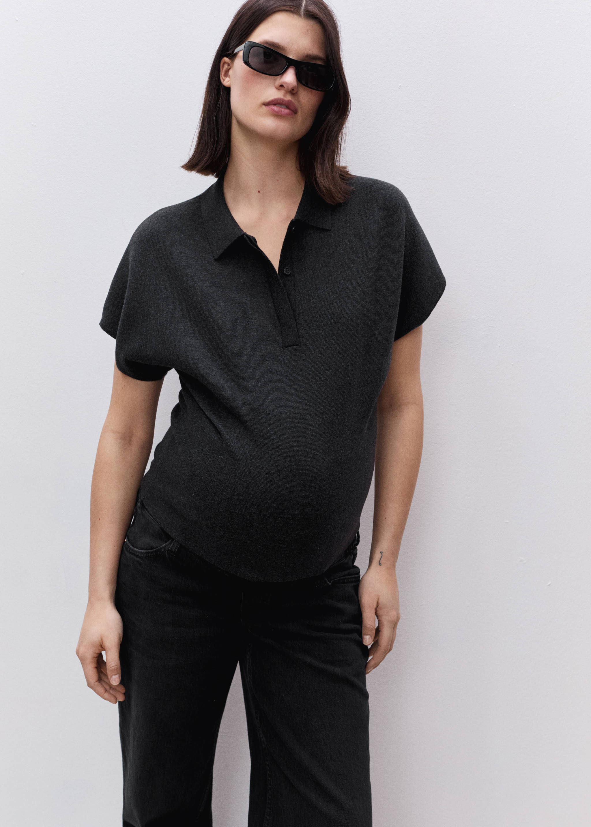 Maternity wide leg jeans - Details of the article 1