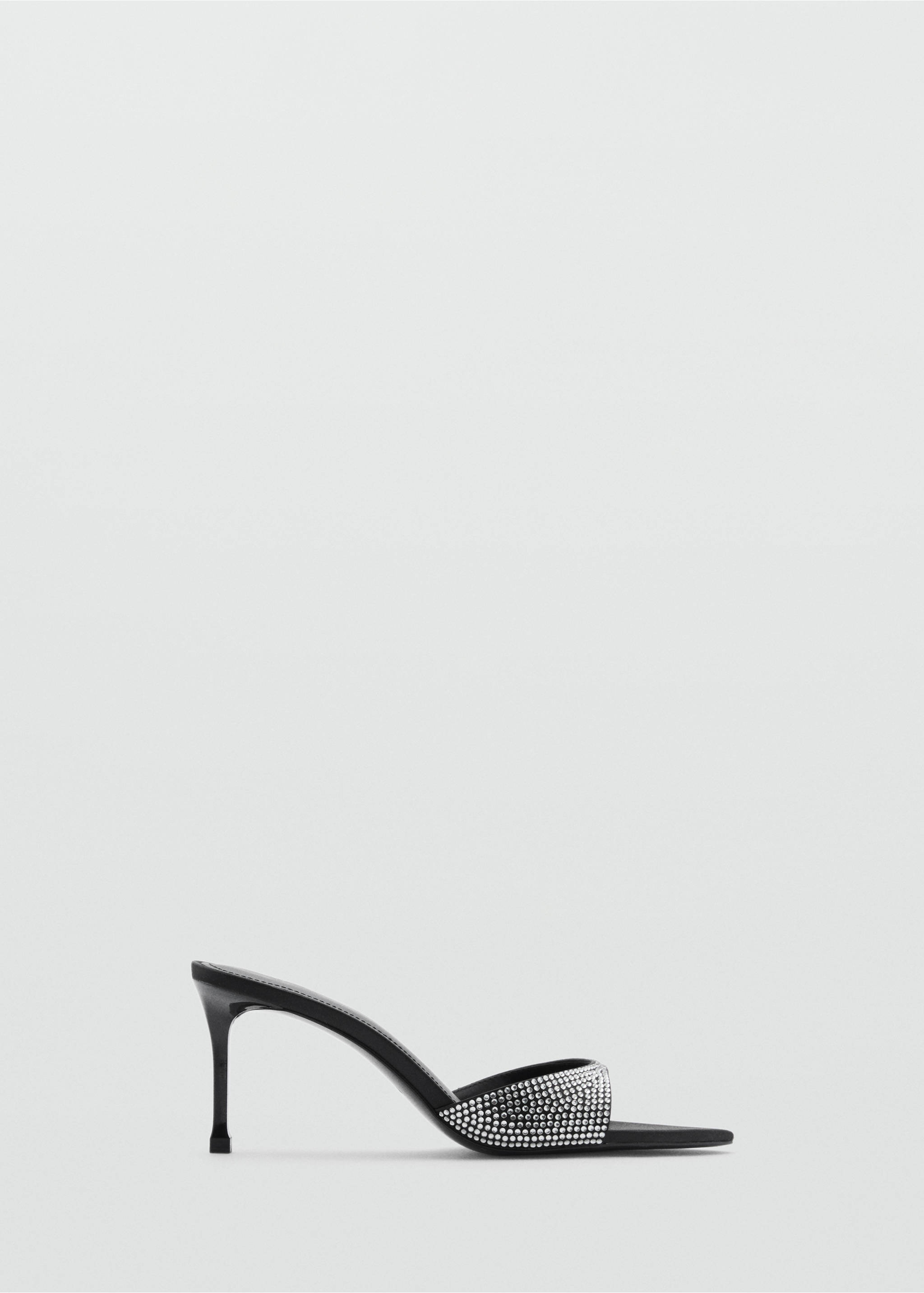 Rhinestone heeled slingback sandal - Article without model, Black. Ref: 87010269-00.