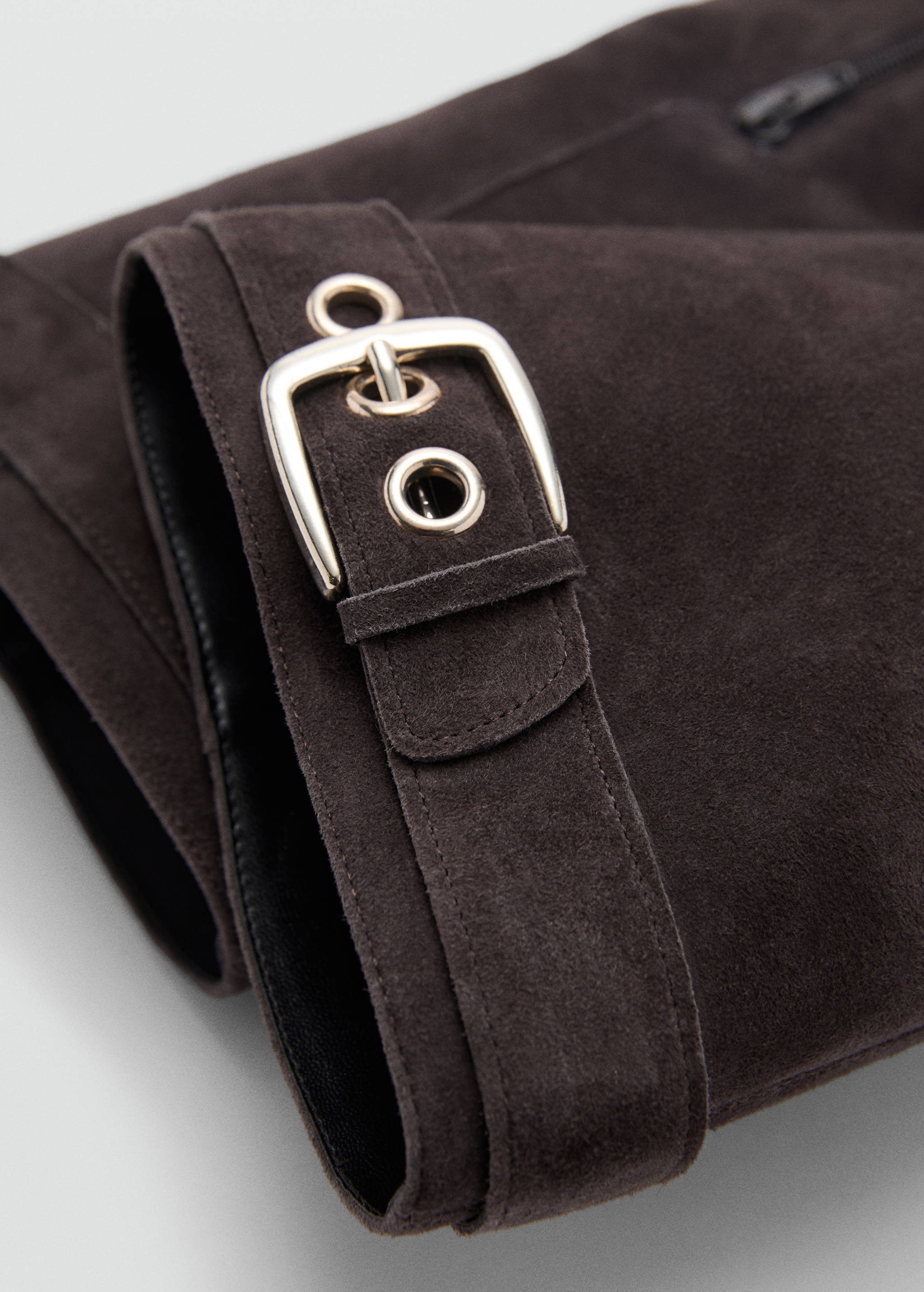 Suede leather boot with buckle detail - Details of the article 2