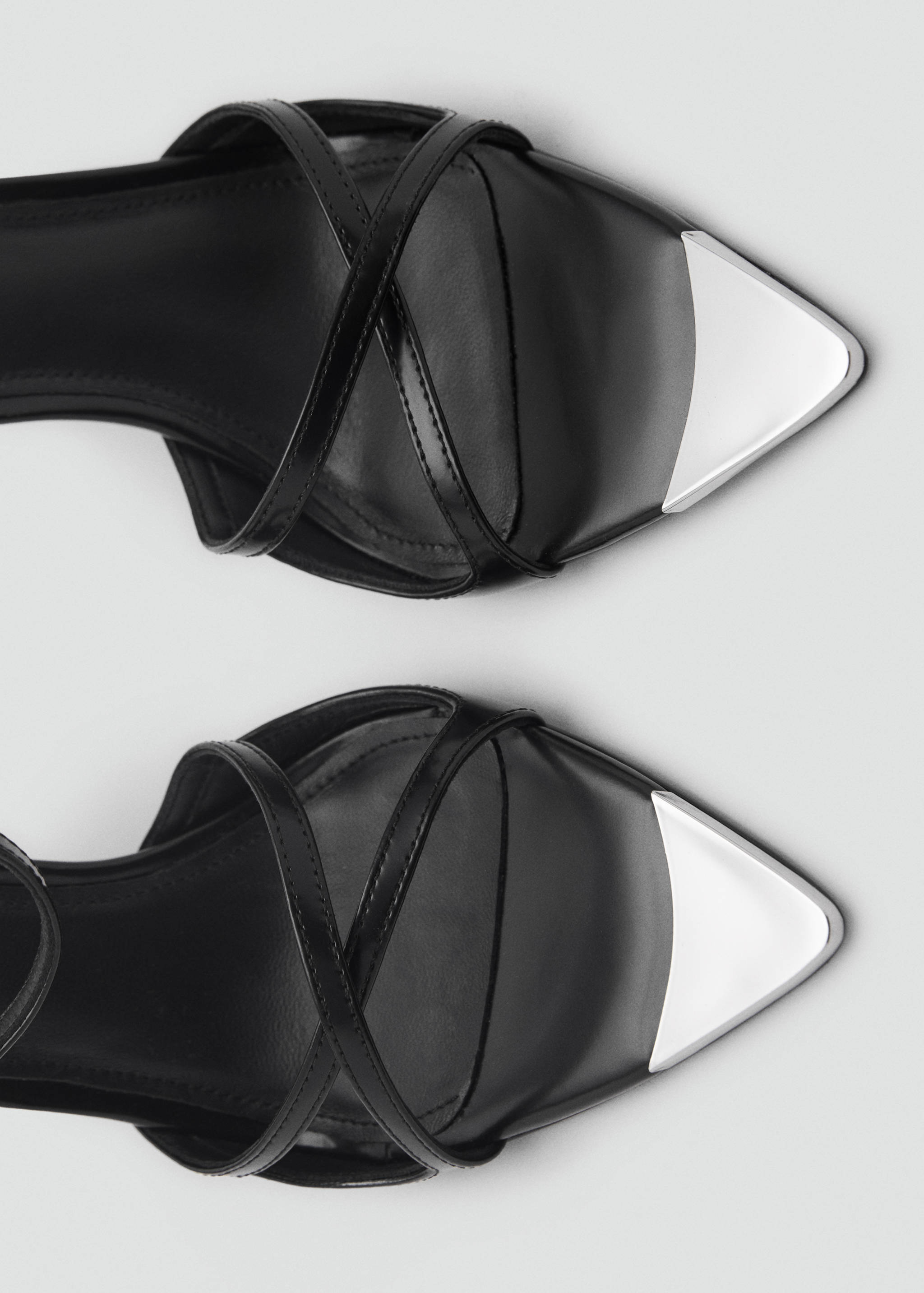 Metalliserad högklackad sandal spetsig tå - Detaljer om artikeln 2