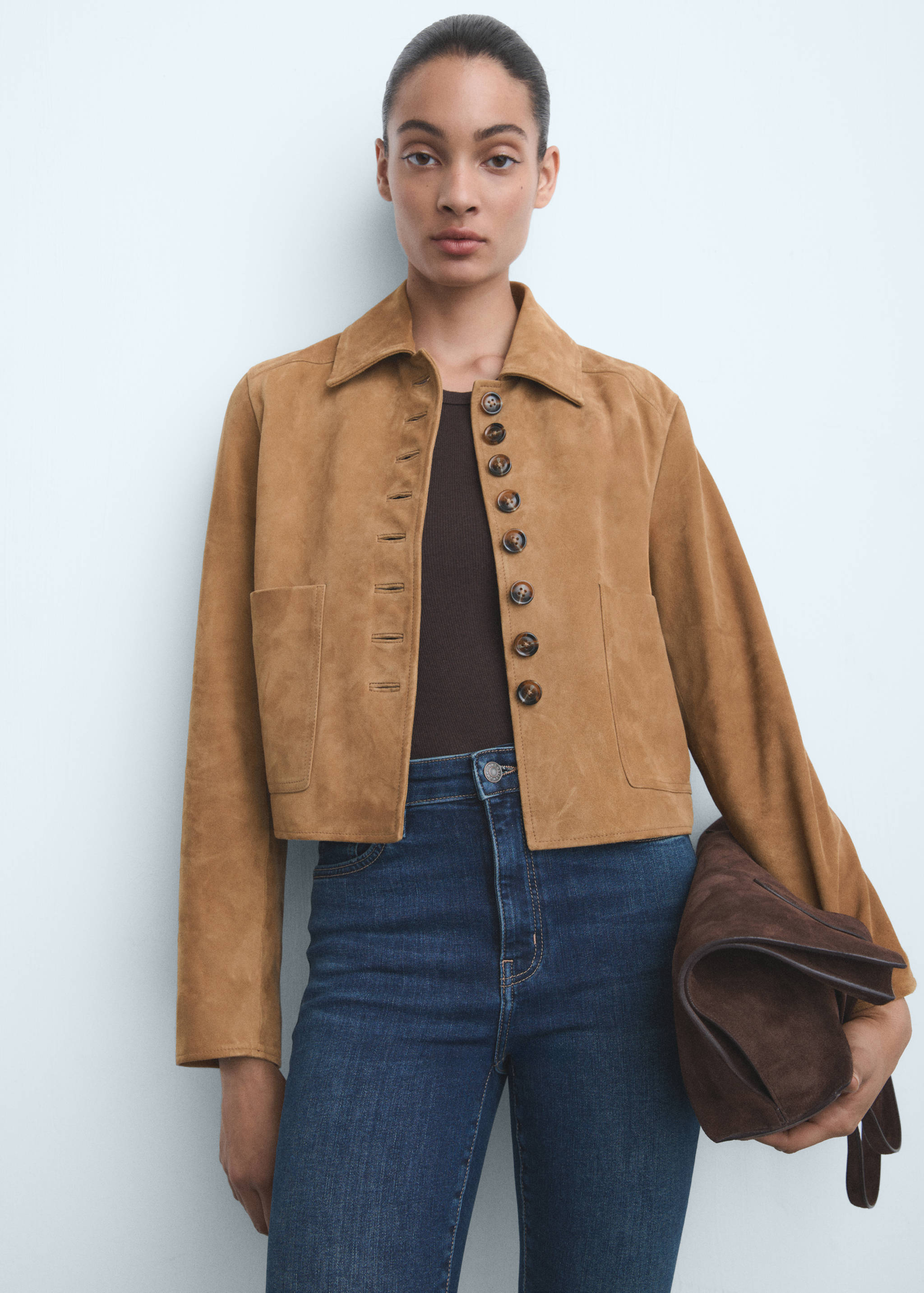 高腰修身牛仔裤 - null