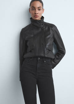 High-rise skinny jeans — Black denim 4