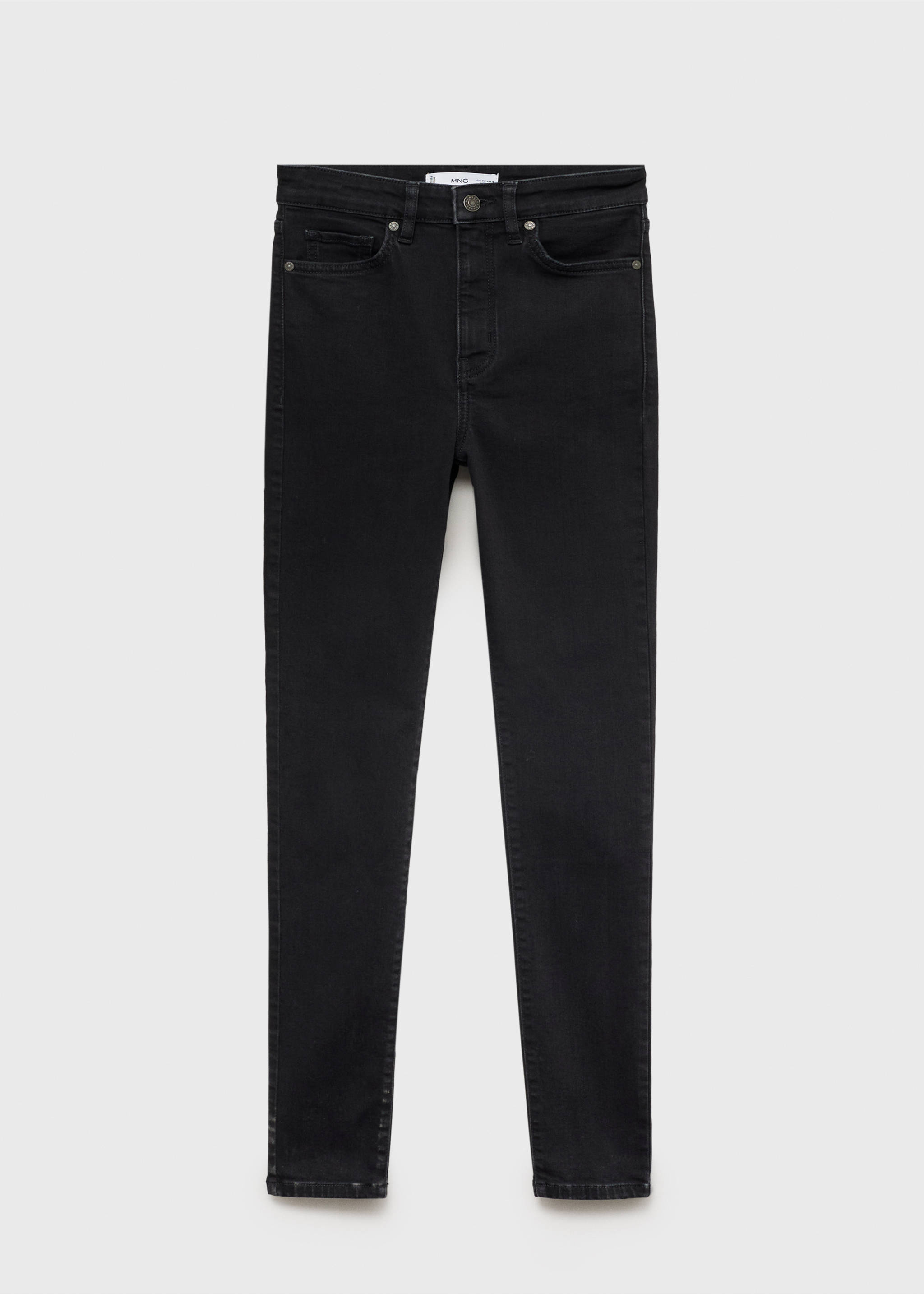 High-rise skinny jeans - Article without model, Black denim. Ref: 87010285-00.