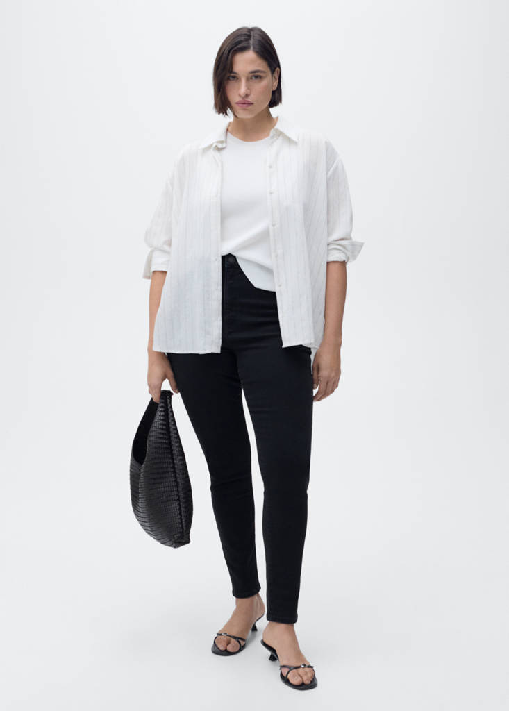 High-rise skinny jeans — Black denim