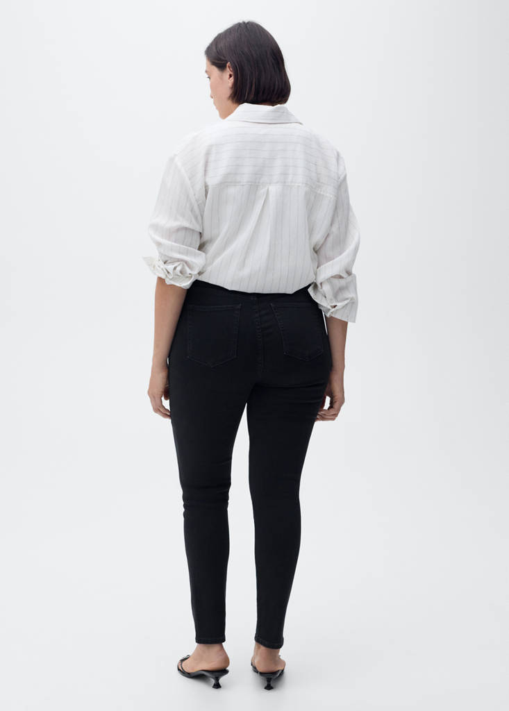 High-rise skinny jeans — Black denim