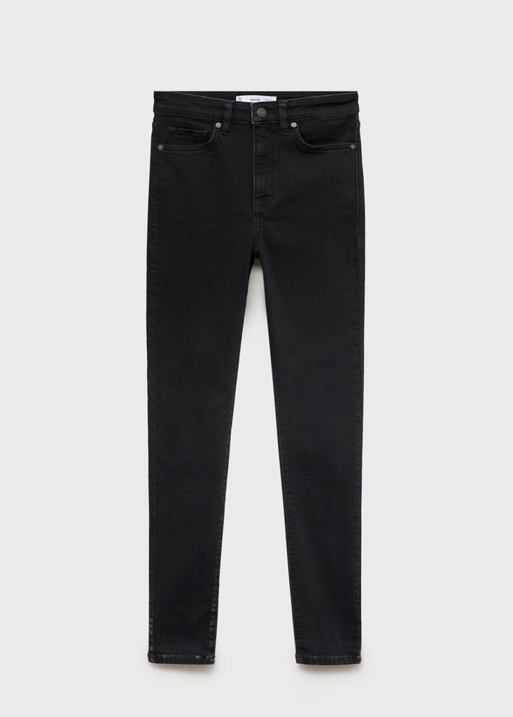High-rise skinny jeans — Black denim