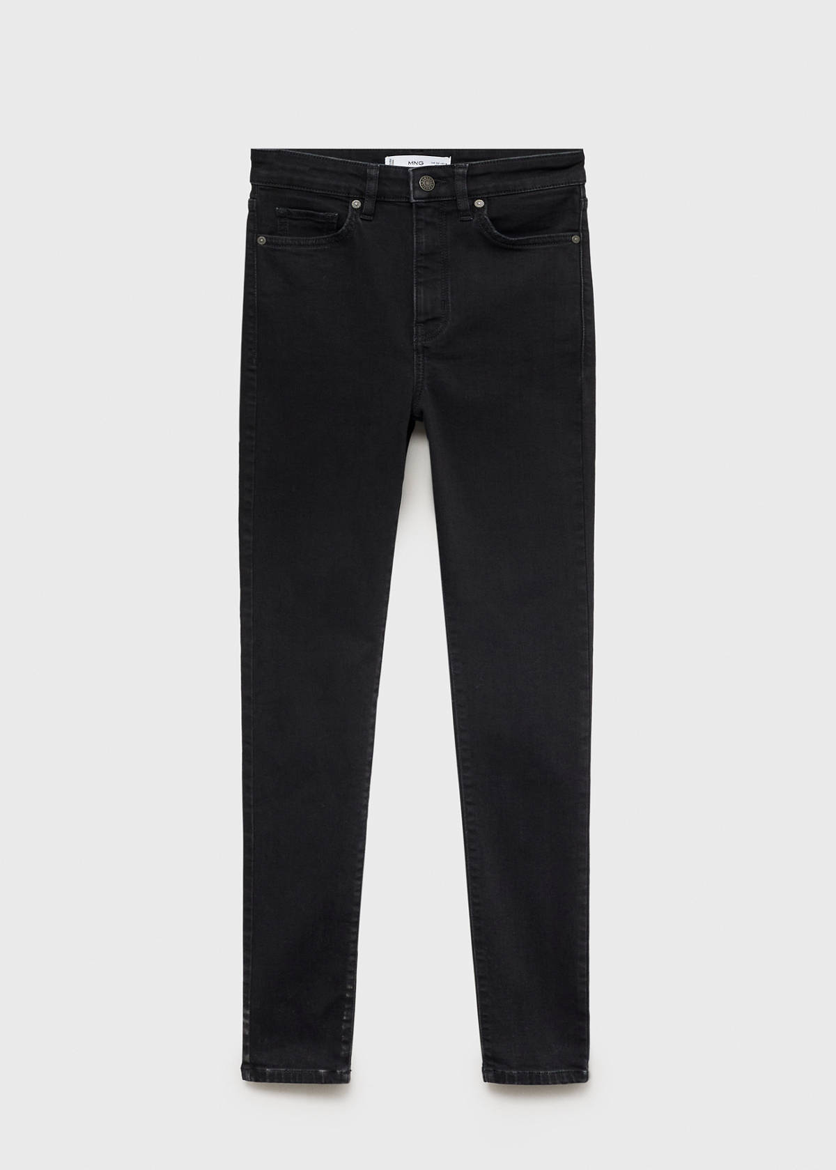 High-rise skinny jeans — Black denim