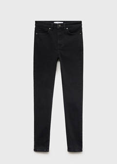 High-rise skinny jeans — Black denim 10