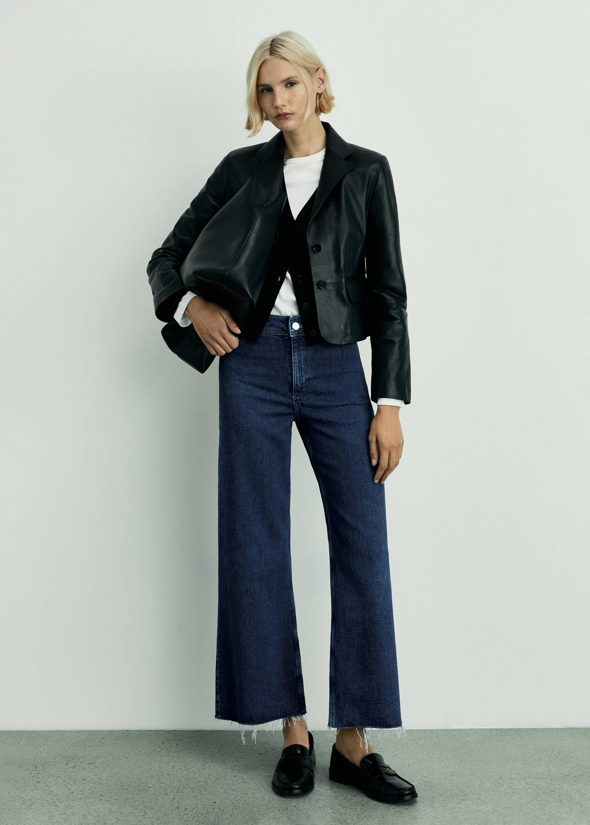 Jean style jupe-culotte Catherin taille haute - Plan général