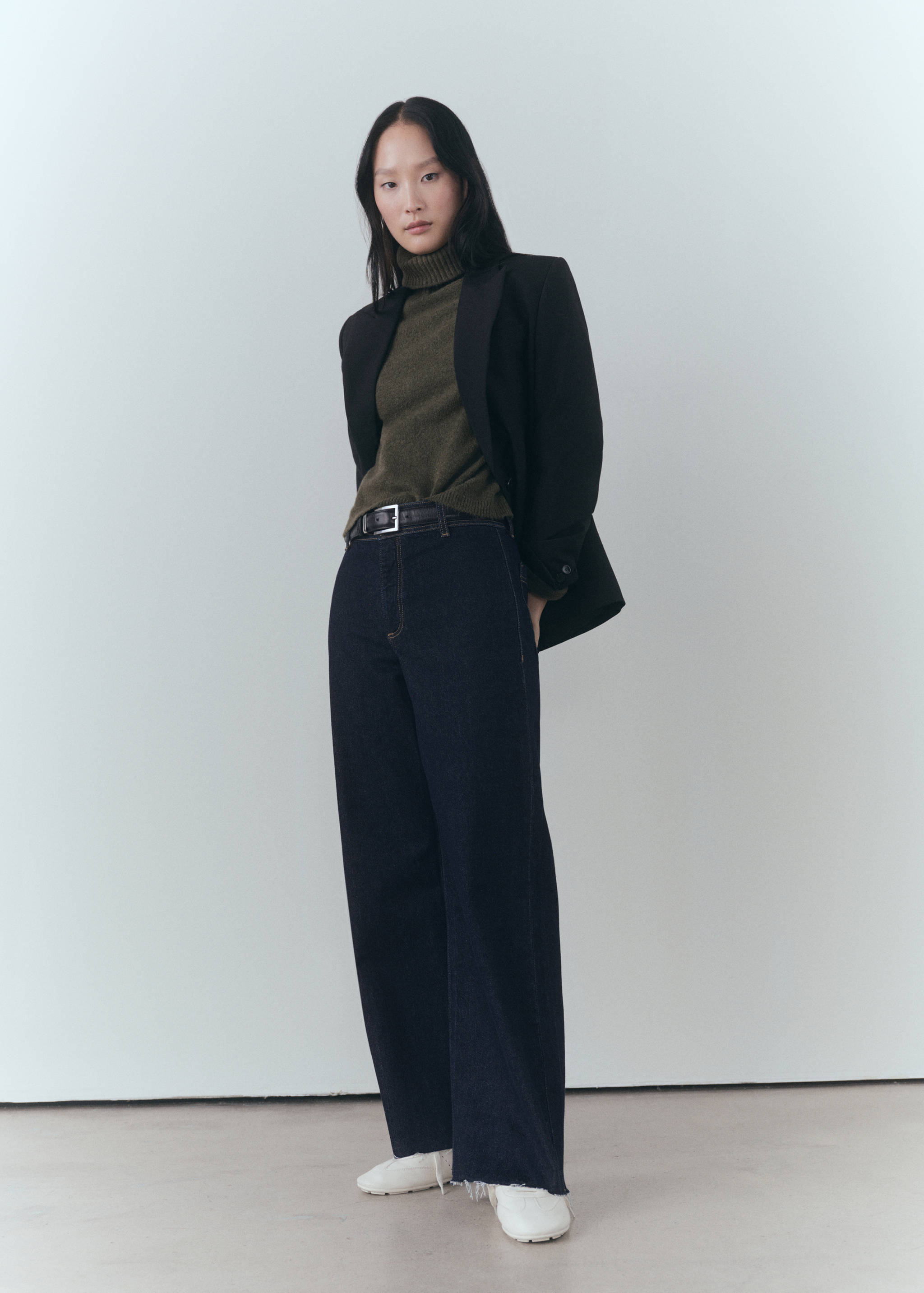 Catherin rinse-wash culotte jeans - General plane