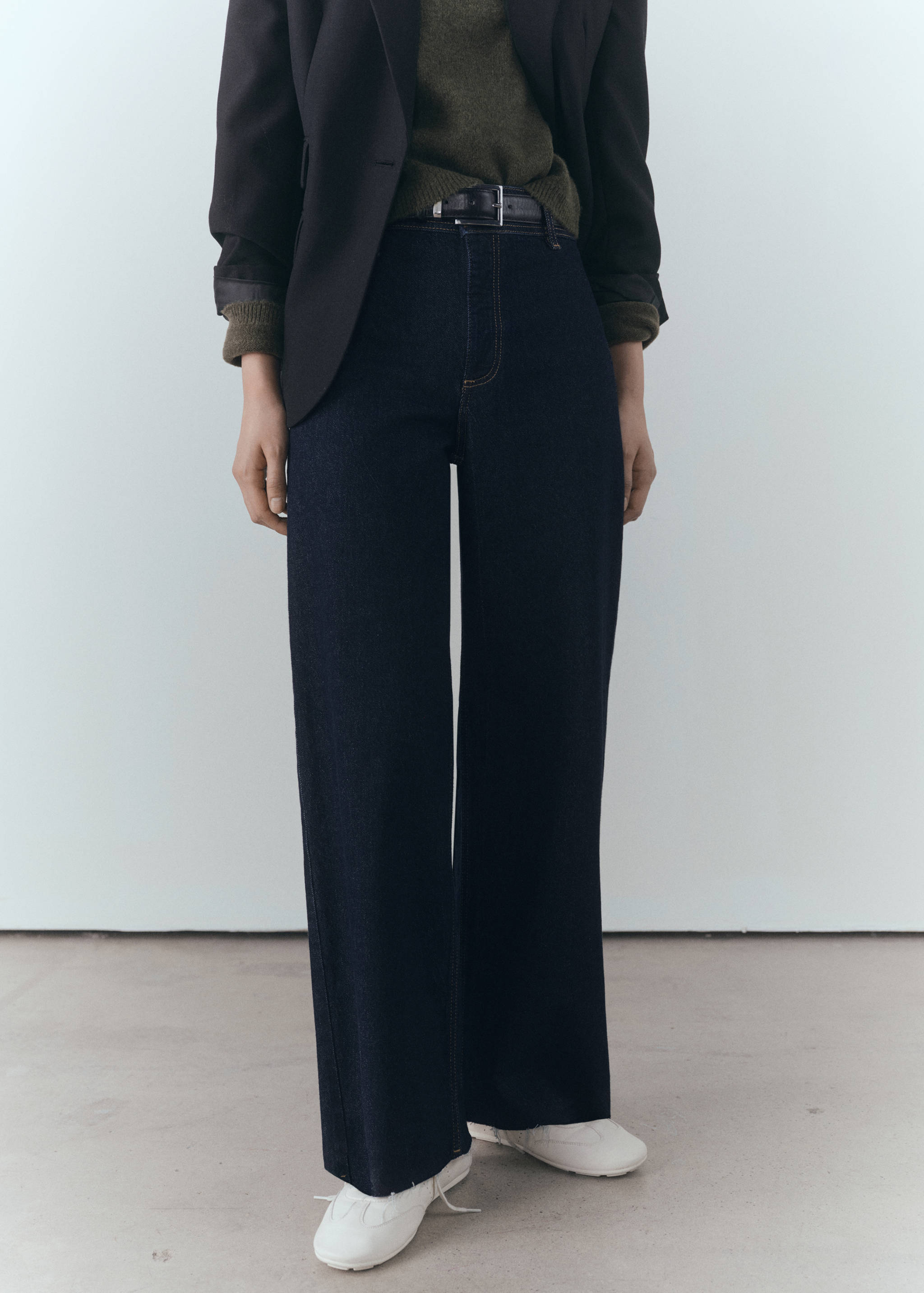 Catherin rinse-wash culotte jeans - Medium plane