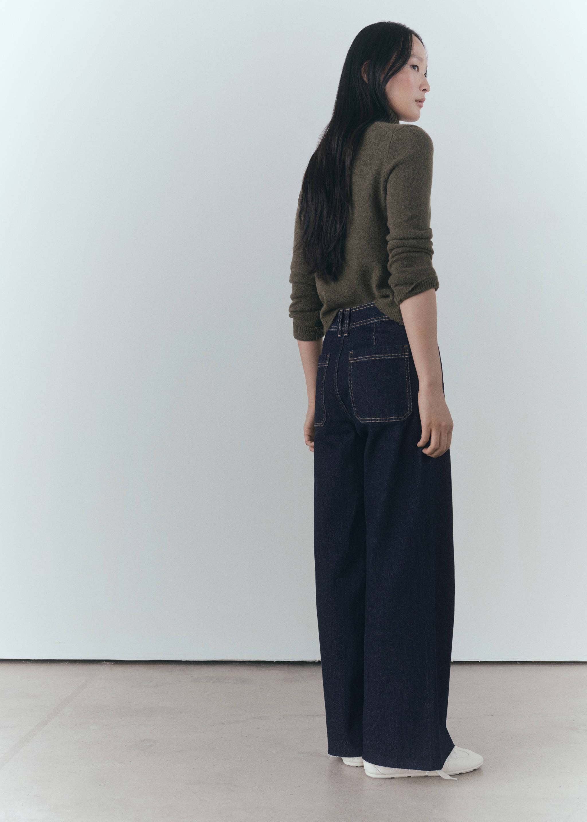 Catherin rinse-wash culotte jeans - Reverse of the article