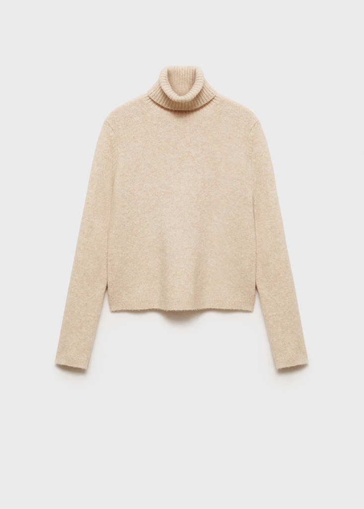 Turtle neck sweater — Ecru