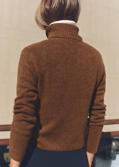 Turtle neck sweater — Chocolate 3